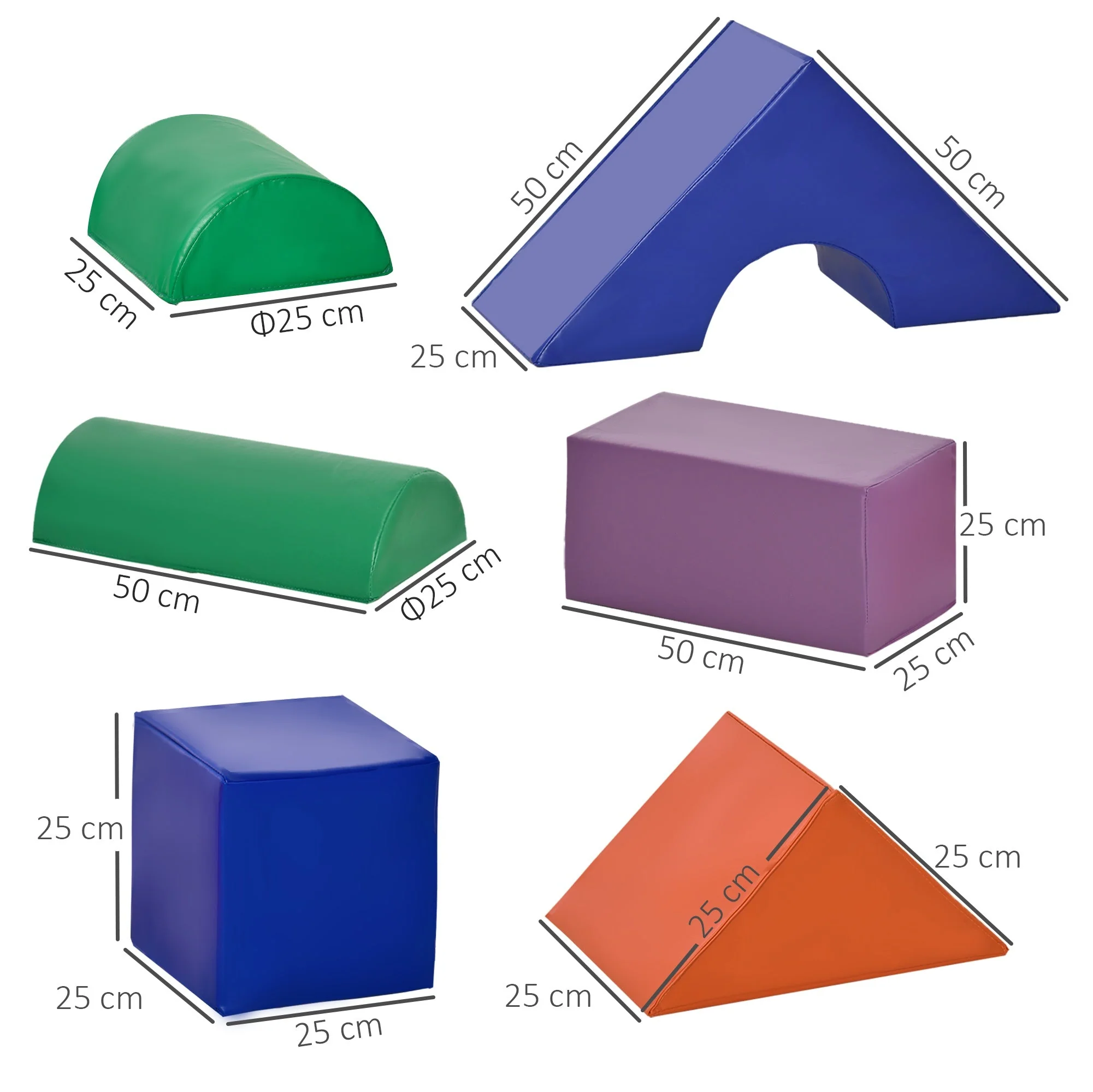 11 Piece Soft Play Blocks Toy Foam Building and Stacking Blocks for Kids - Image 3