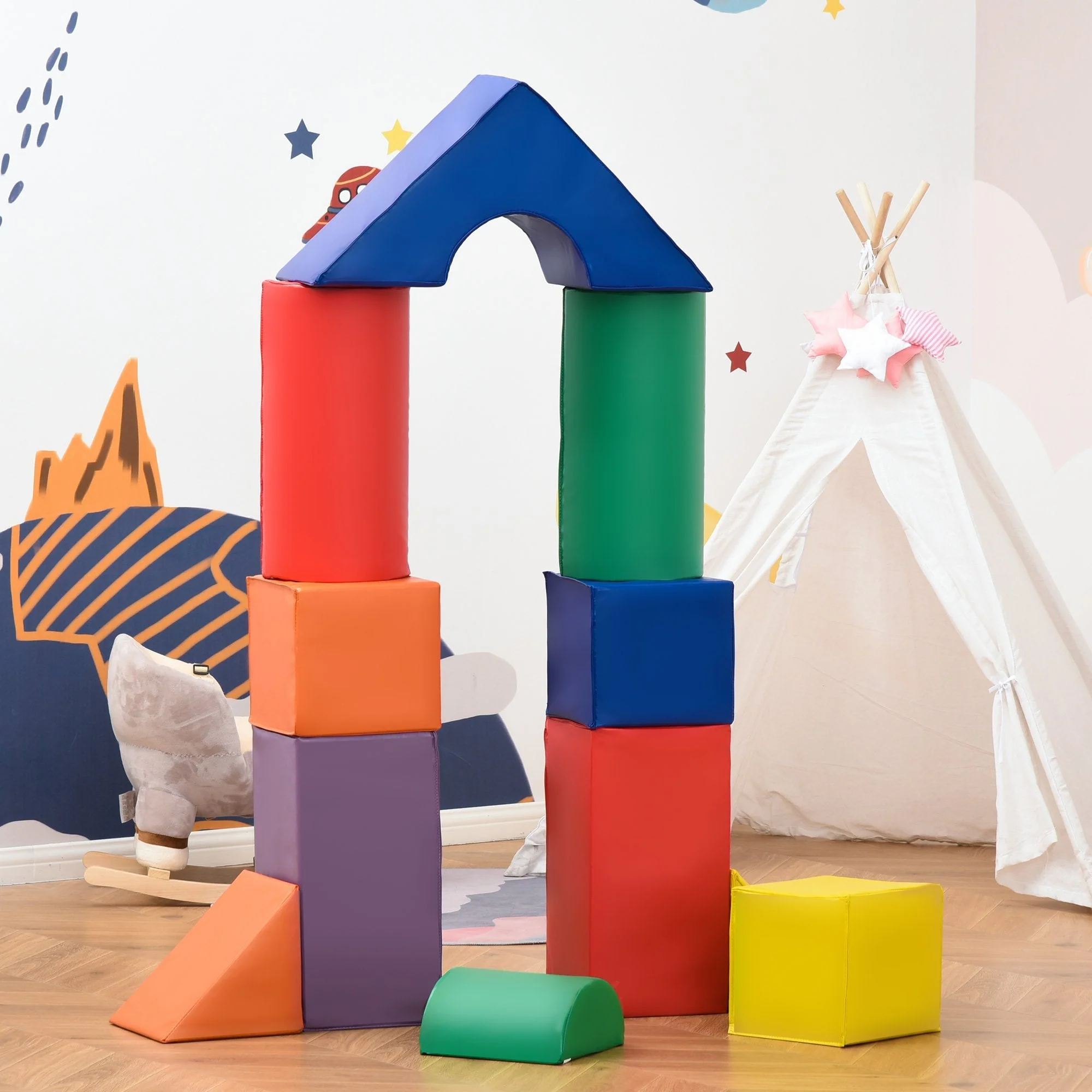 11 Piece Soft Play Blocks Toy Foam Building and Stacking Blocks for Kids - Image 9