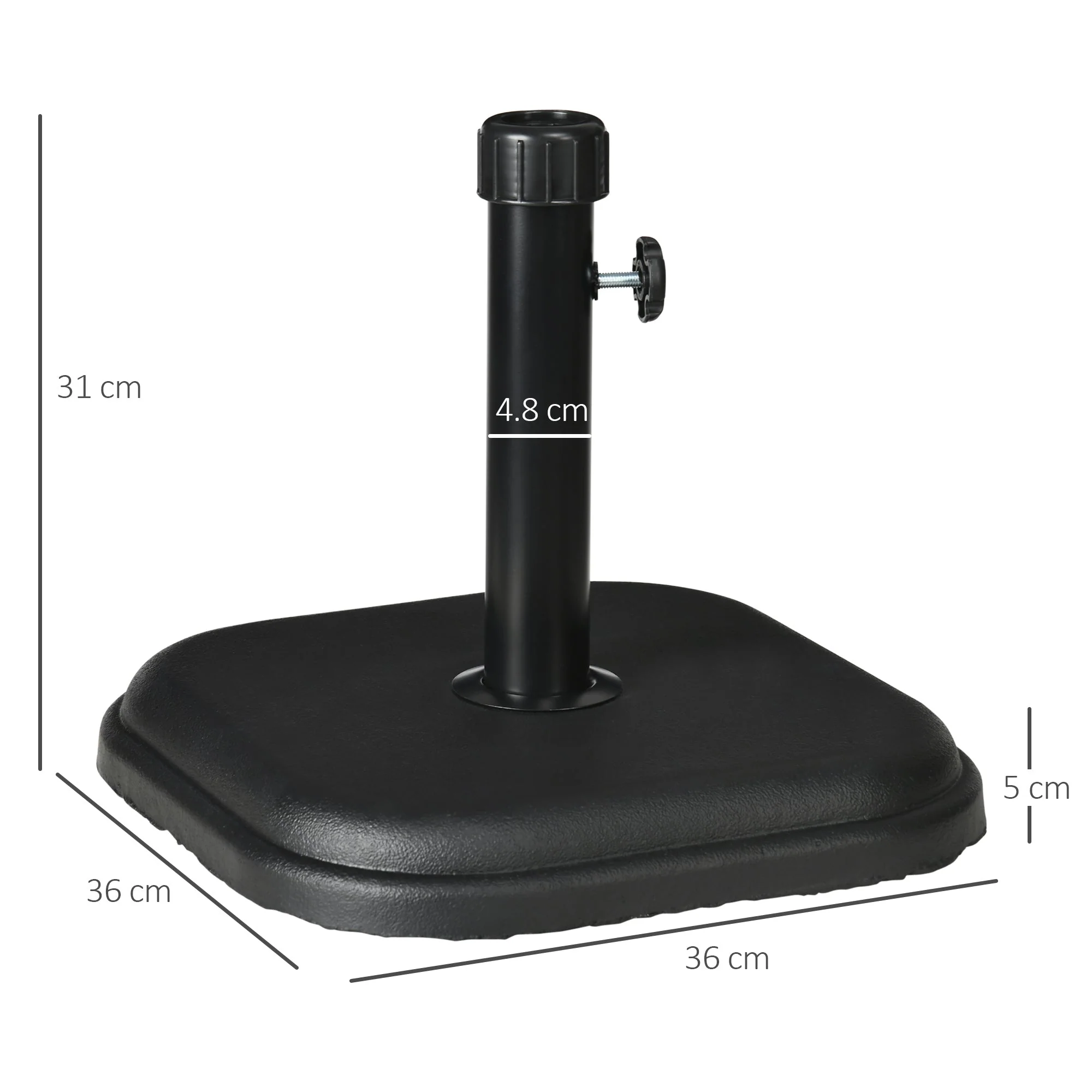 11kg Concrete Garden Parasol Base Holder - Image 2