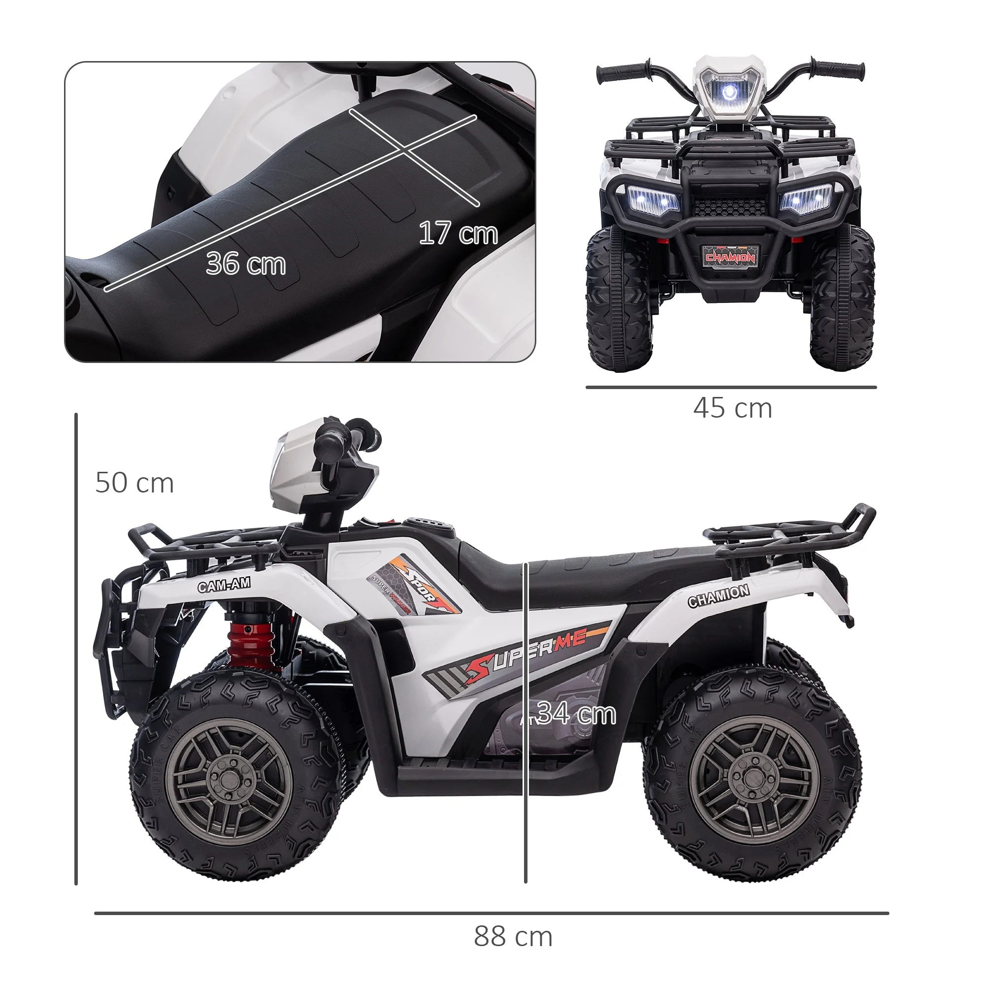 12V Kids Quad Bike with Forward Reverse Functions - Image 3