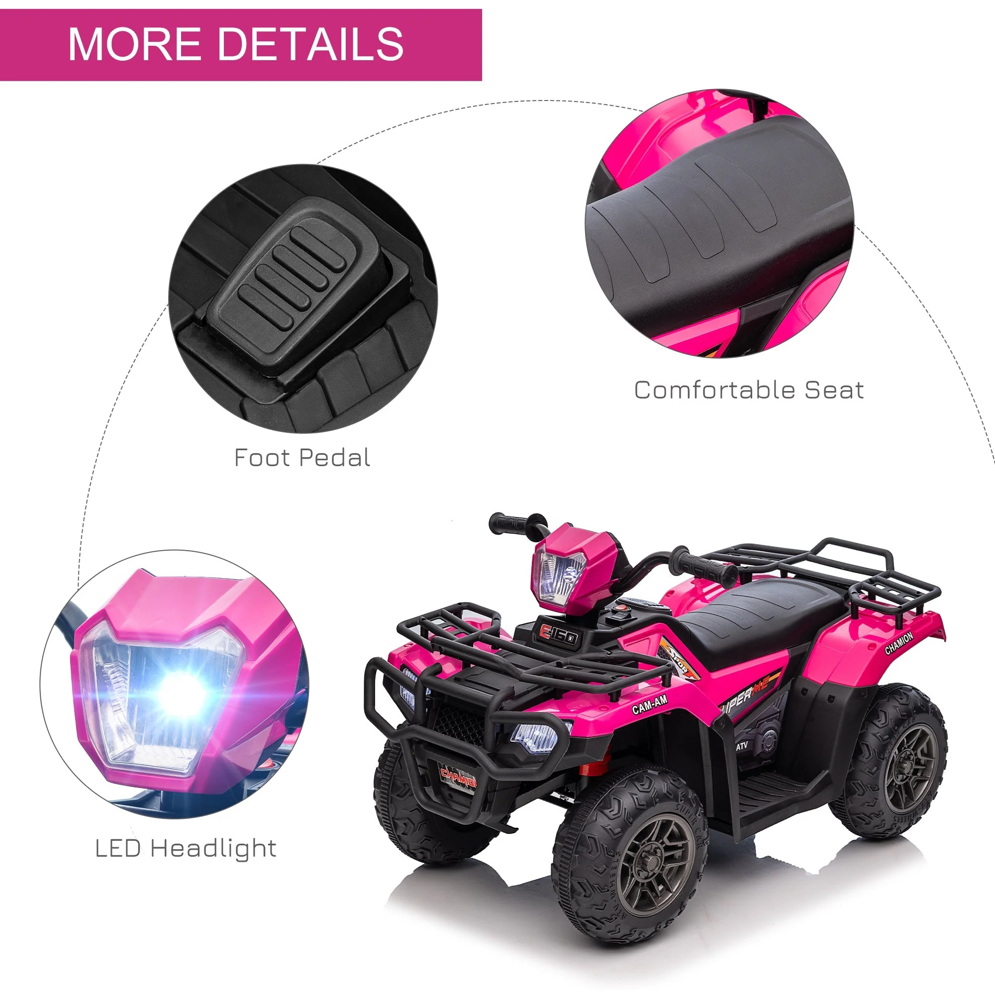 12V Kids Quad Bike with Forward Reverse Functions - Image 7