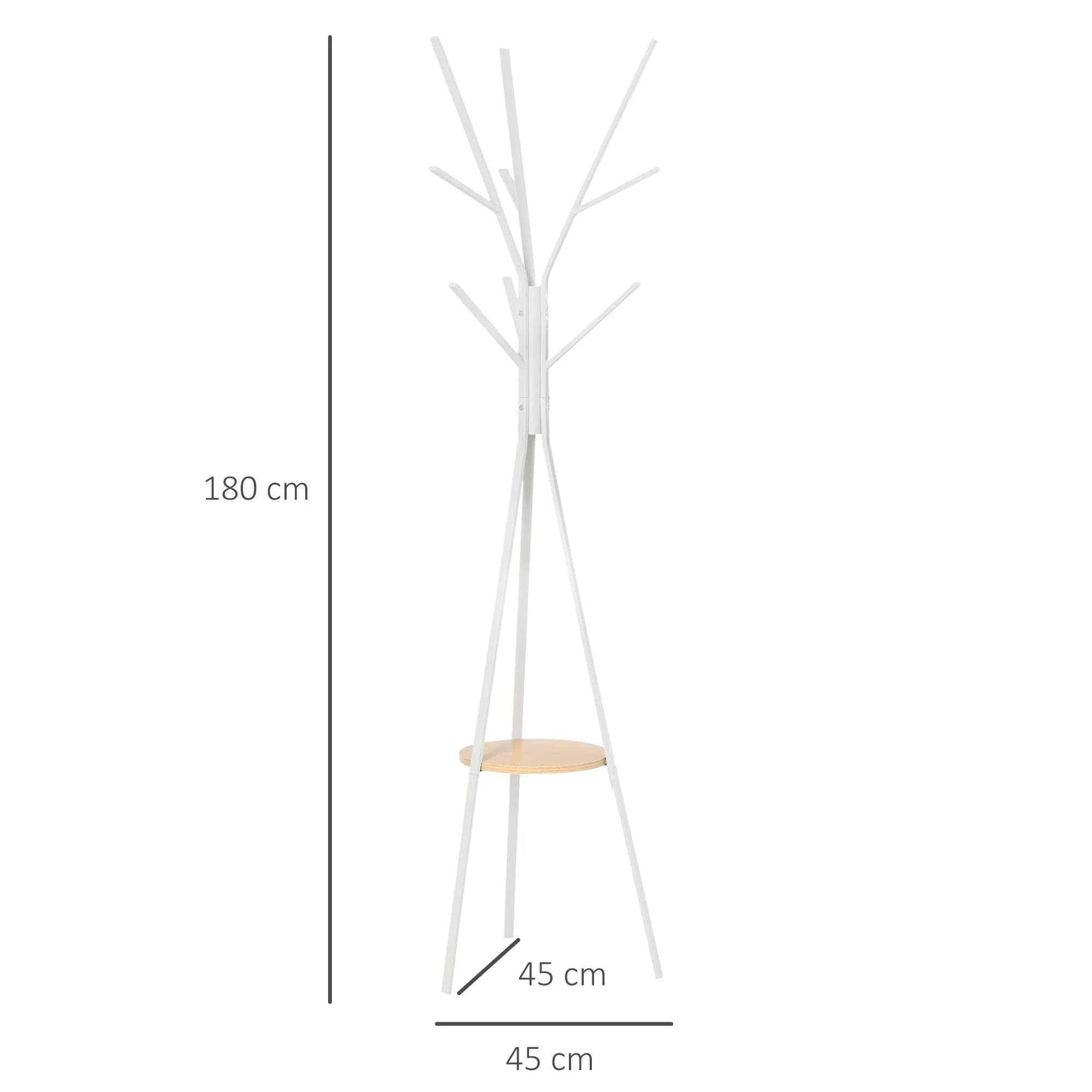 180cm Nine Hook Coat Rack Tree Free Standing by Norfolk Furniture - Image 3