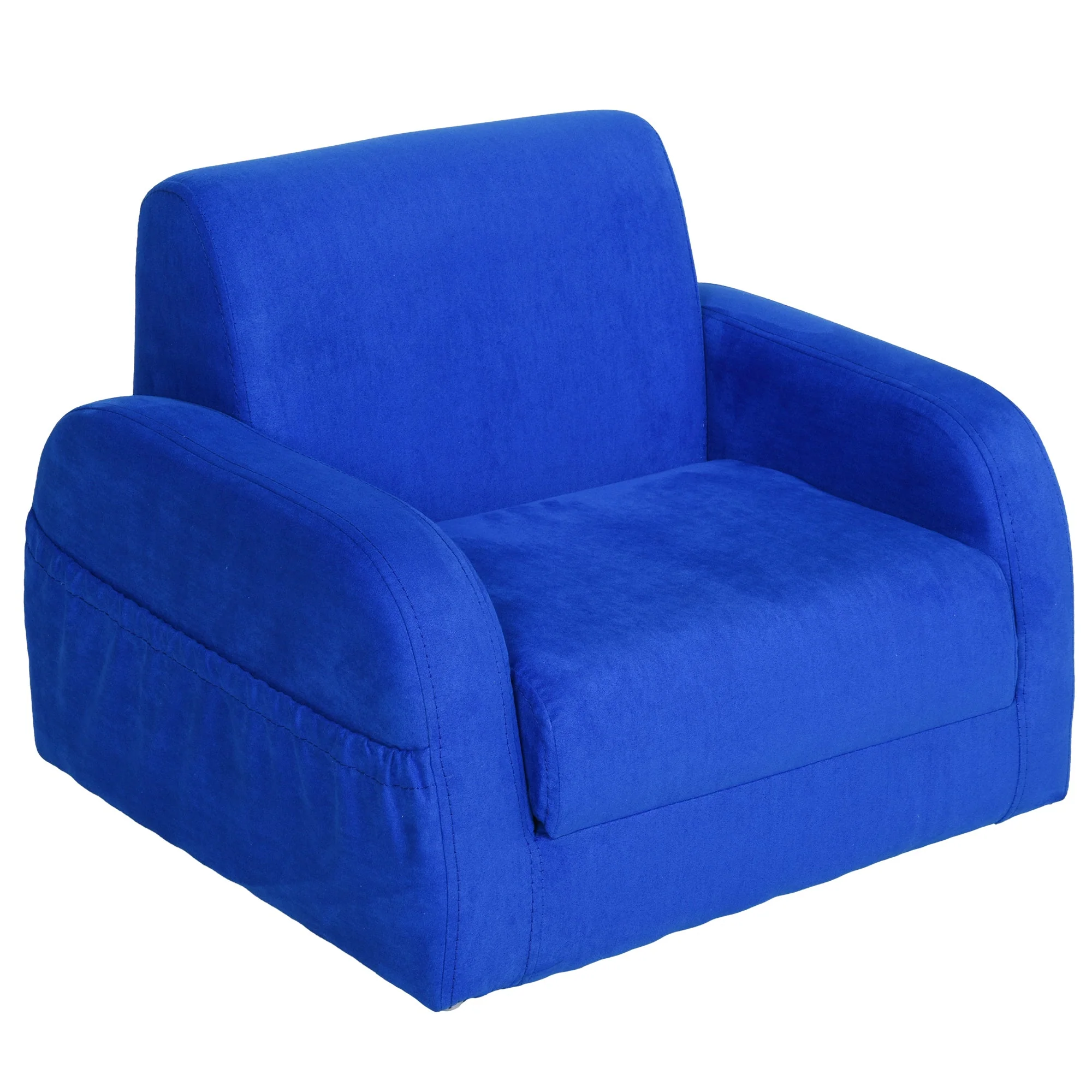 2 In 1 Kids Children Sofa Chair Bed Folding Couch Soft Flannel Foam Toddler Furniture for 3-4 years old Playroom Bedroom Living Room - Image 2