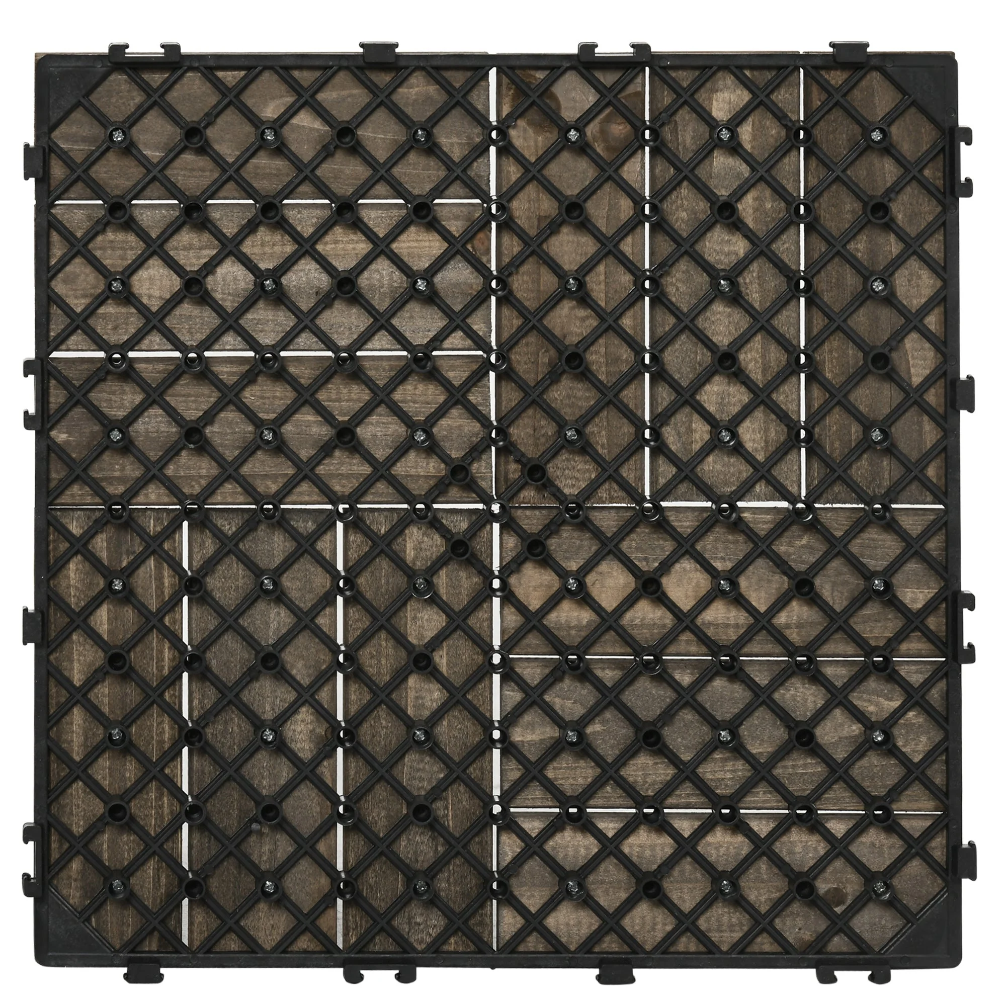 27-Piece Wooden Interlocking Decking Tiles - Image 6