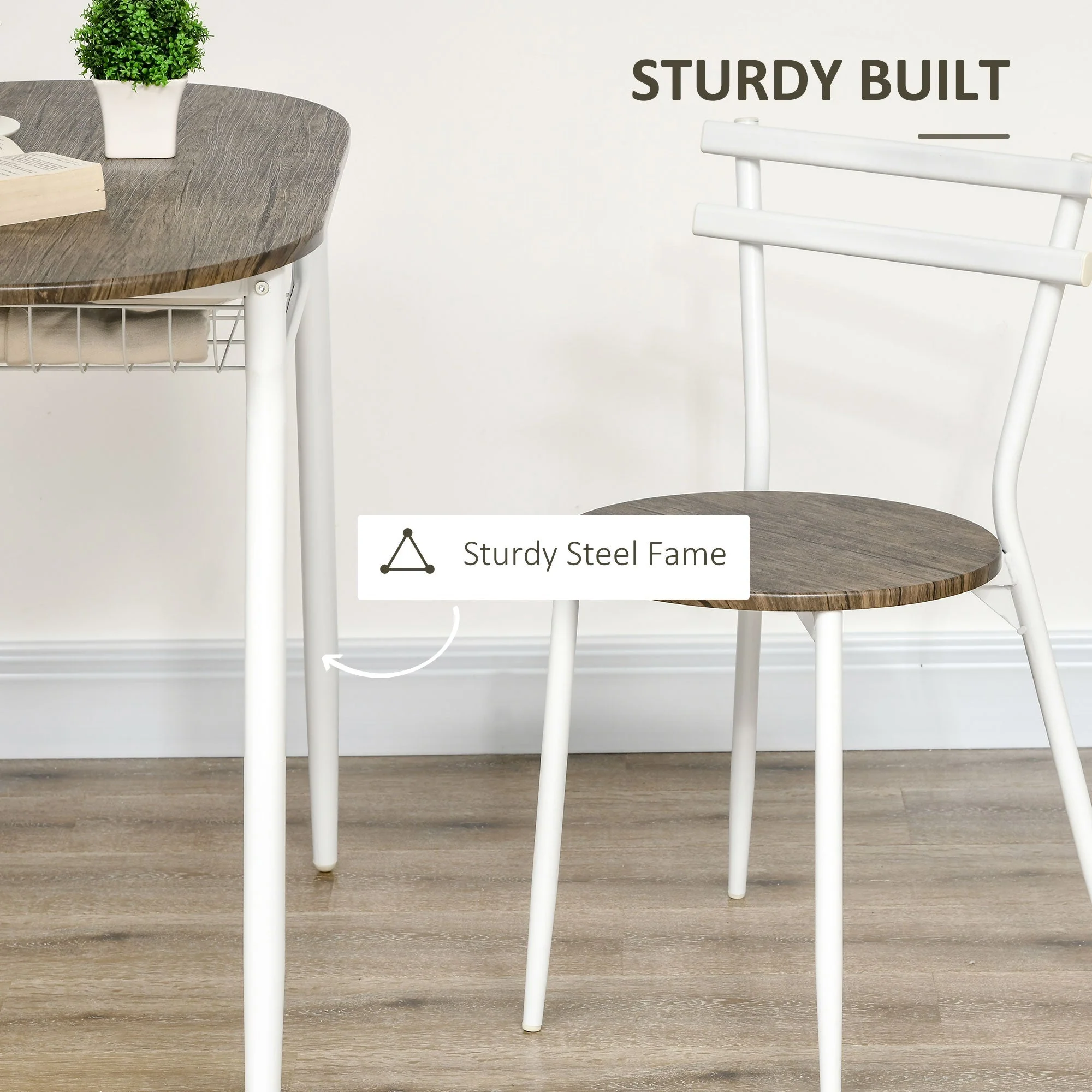 3-Piece Dining Table and Chairs Set - Image 6