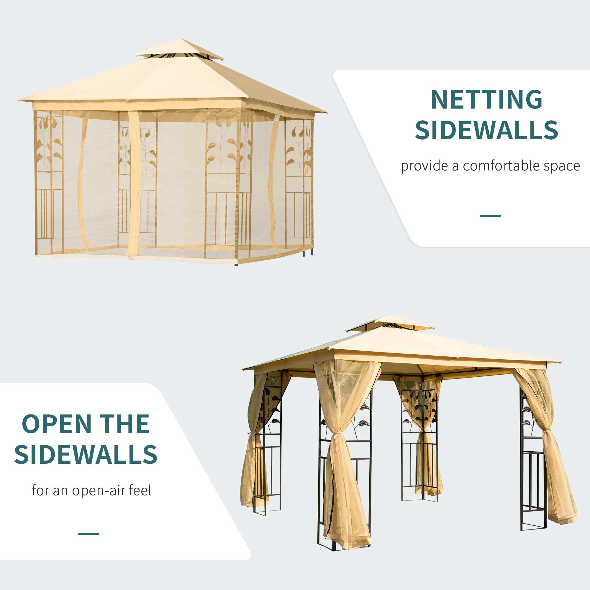 3M x 3M Garden Gazebo - Image 4