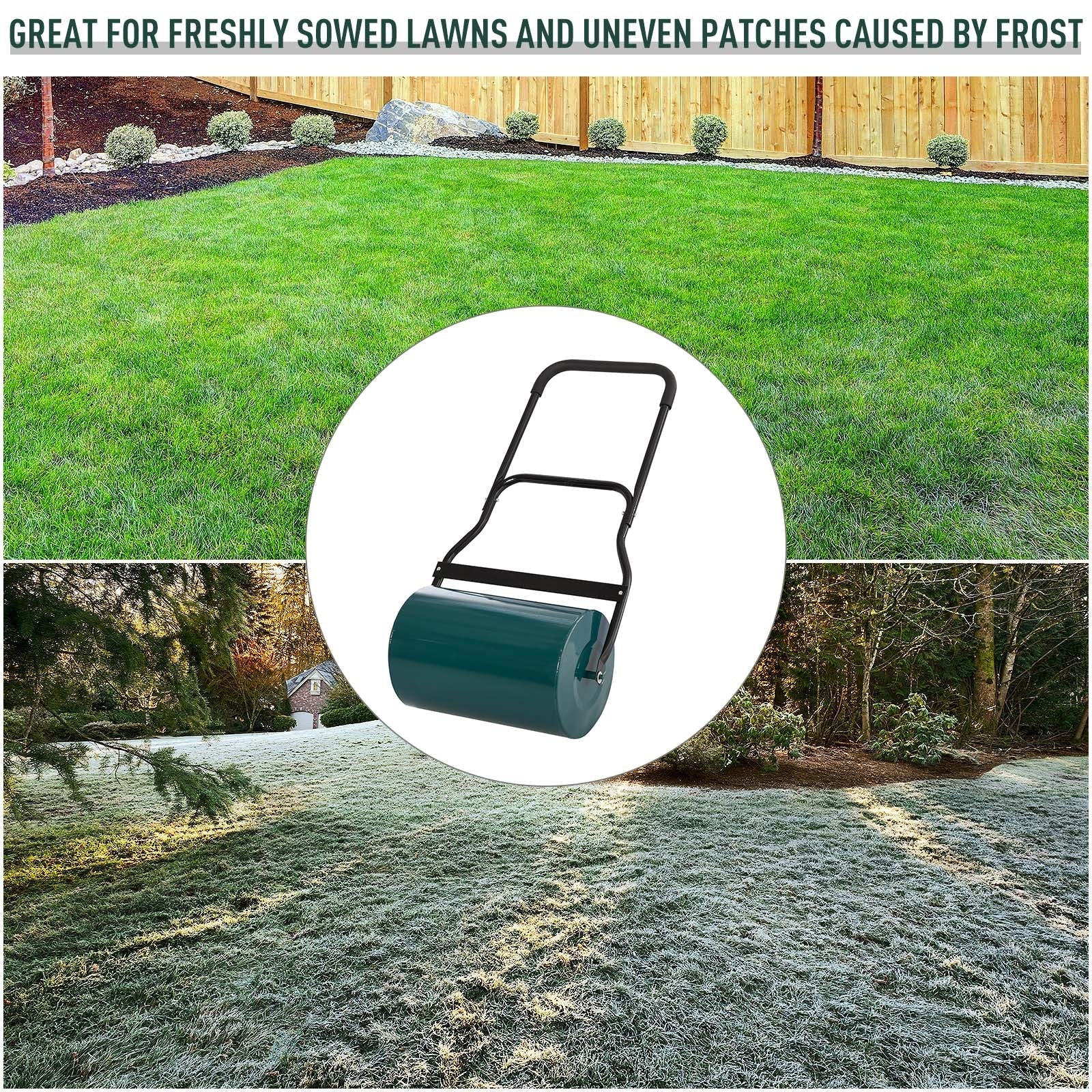 40L Metal Sand or Water Filled Lawn Roller Green - Image 4