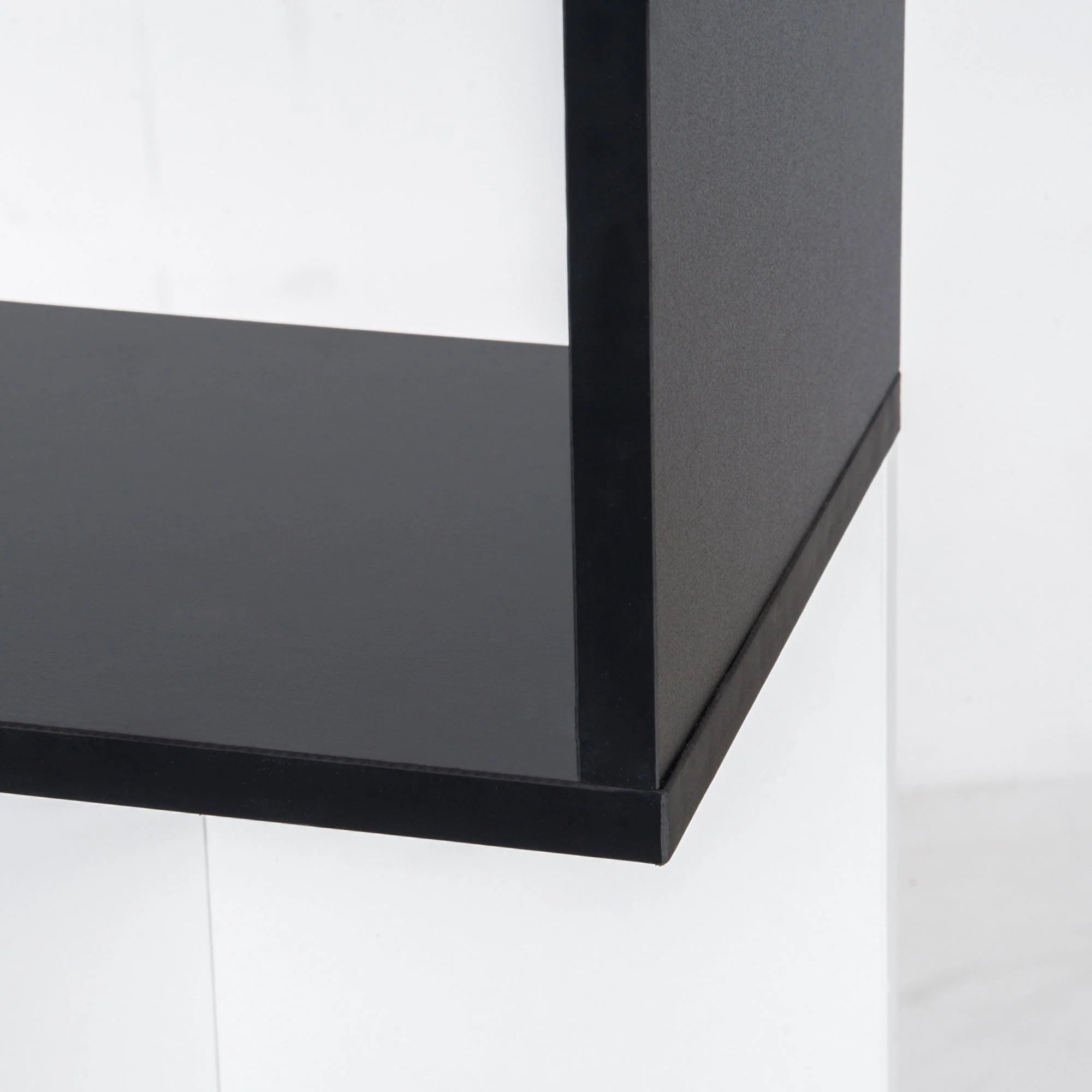 5-tier Bookcase Storage Display Shelving S Shape design Unit Divider Black - Image 9