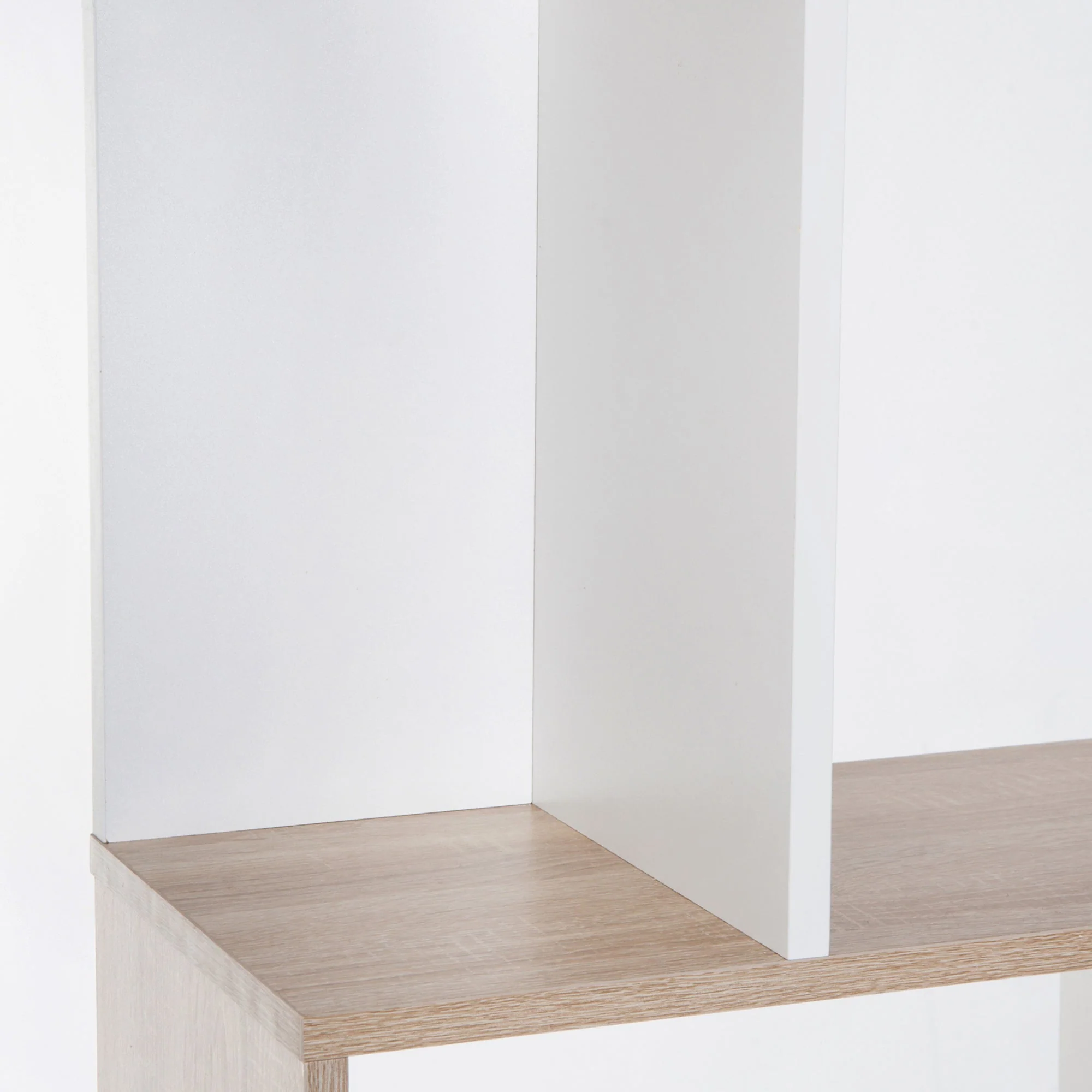 5-tier Bookcase Storage Display Shelving S Shape design Unit Divider Natural - Image 6