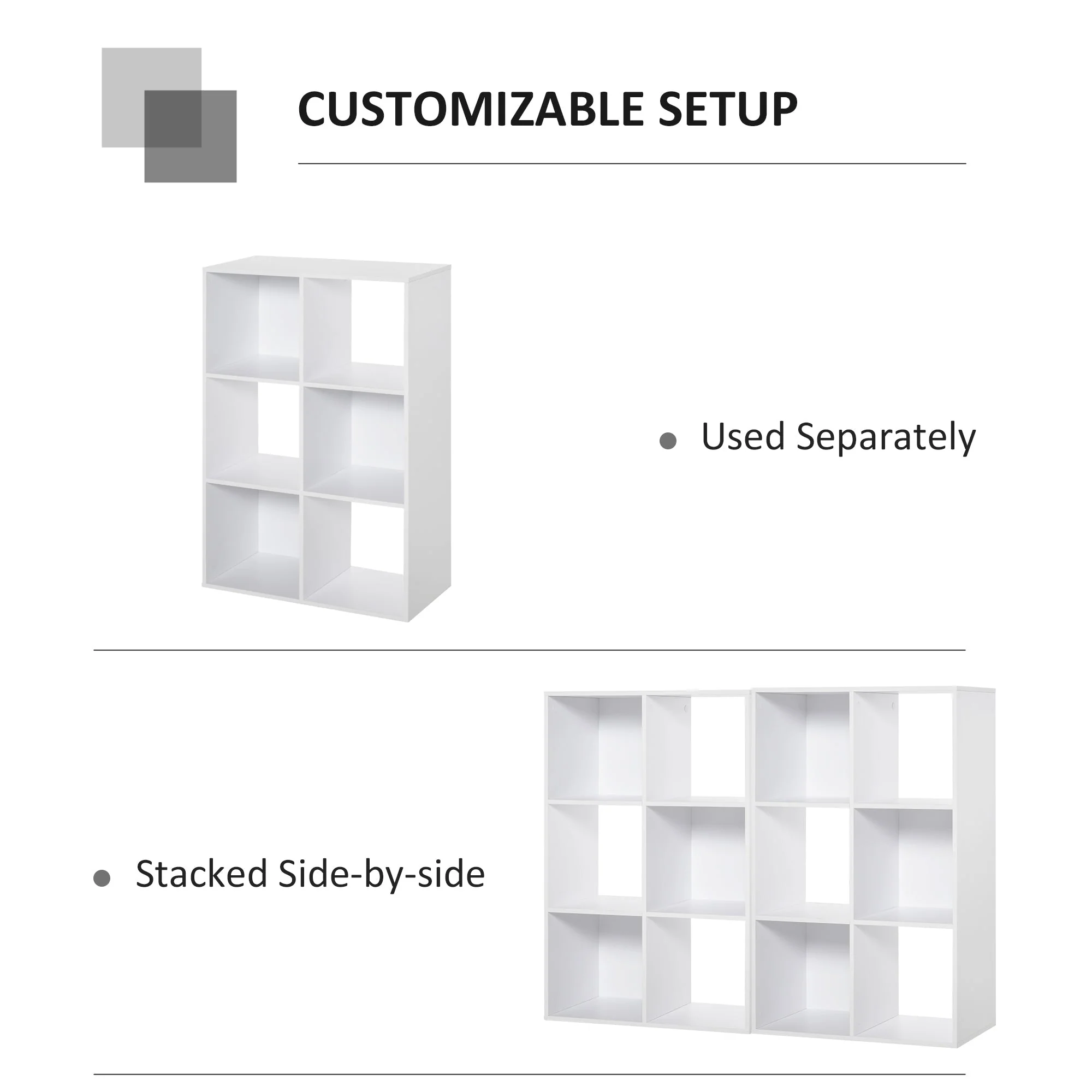 6 Cubes Shelving Cabinet - Image 5