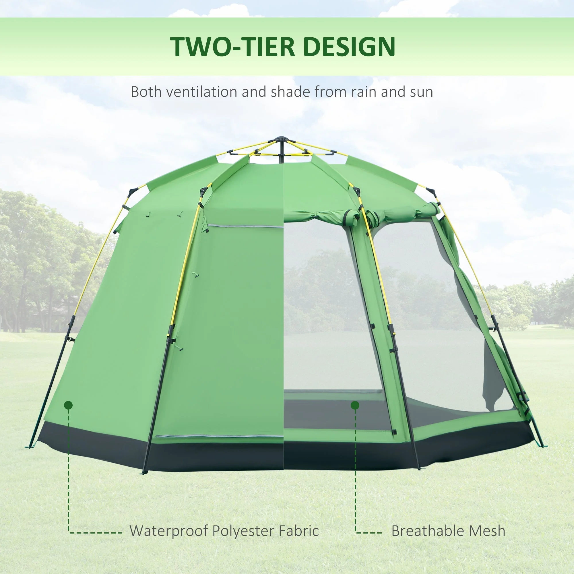 6 Person Pop Up Camping Tent - Image 7