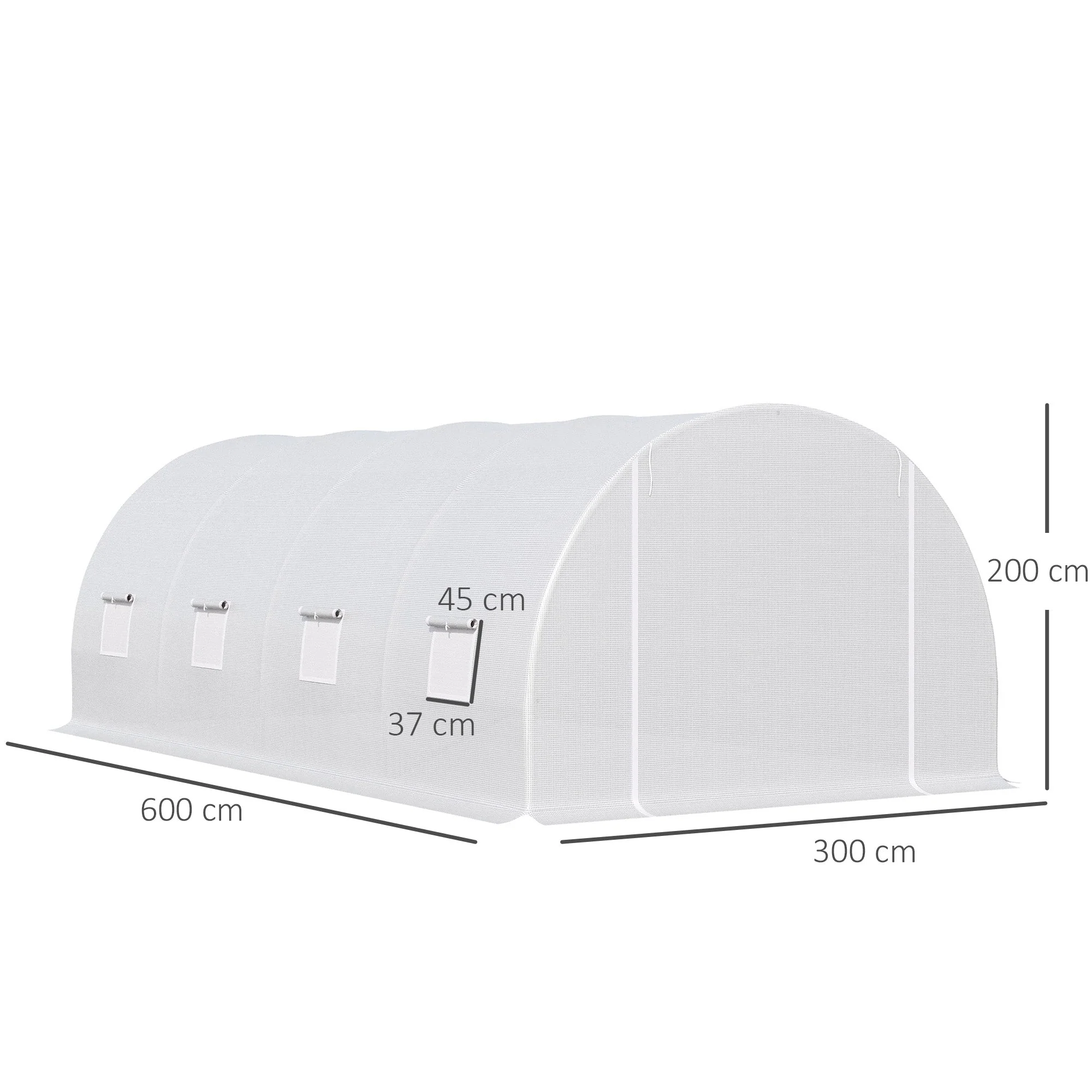6 x 3 x 2 m Polytunnel Greenhouse - Image 3