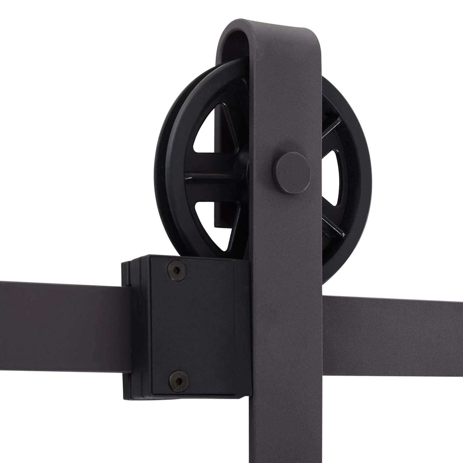 6ft Modern Single Sliding Barn Door Track Kit Set Closet Hardware for Single Wooden Door - Image 8