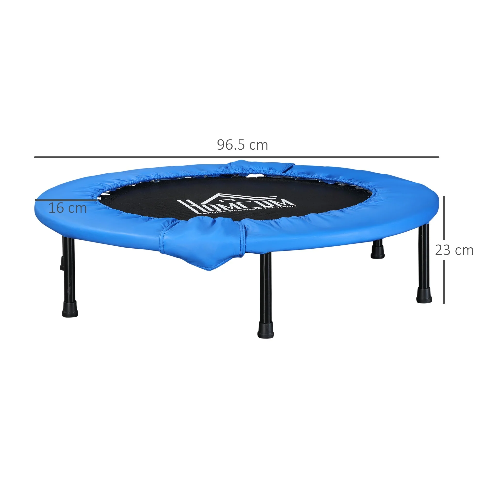 96cm Mini Fitness Trampoline Home Gym Yoga Exercise Rebounder Indoor Outdoor Jumper w/ Safety Pad - Image 2
