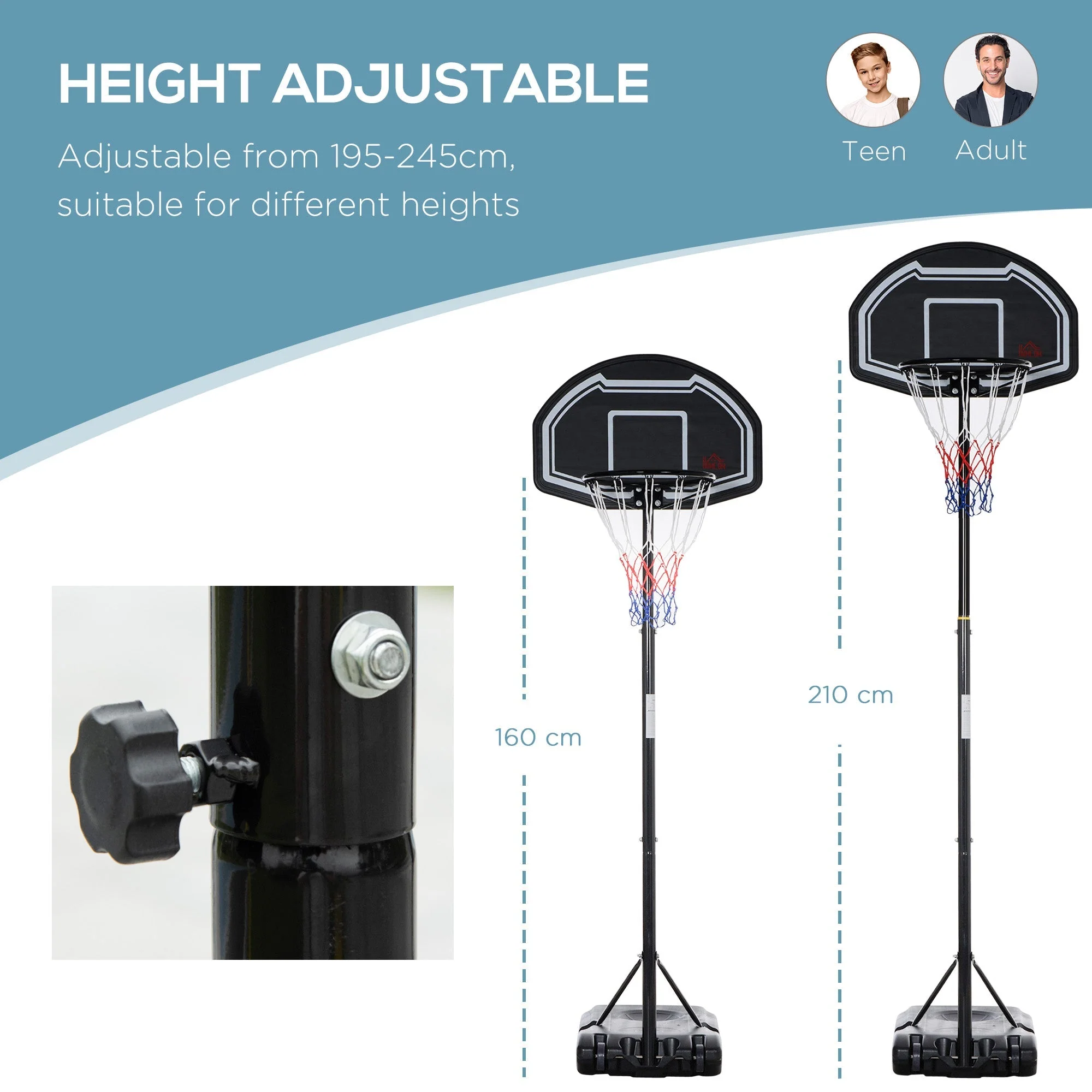 Adjustable Basketball Hoop and Stand - Image 3