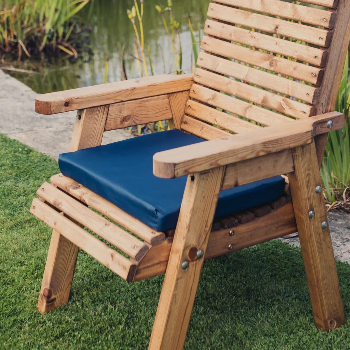 Amesbury Navy Waterproof 2 x Seat + 2 x Double Seat Cushions by Churnet Valley - N1C-2 N2C-2 - Image 5