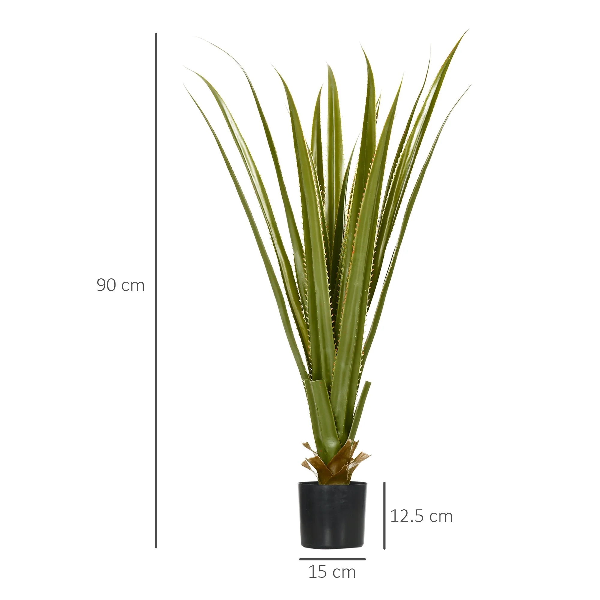 Artificial Plants Agave Succulent in Pot Desk Fake Plants for Home Indoor Outdoor Decor - Image 3