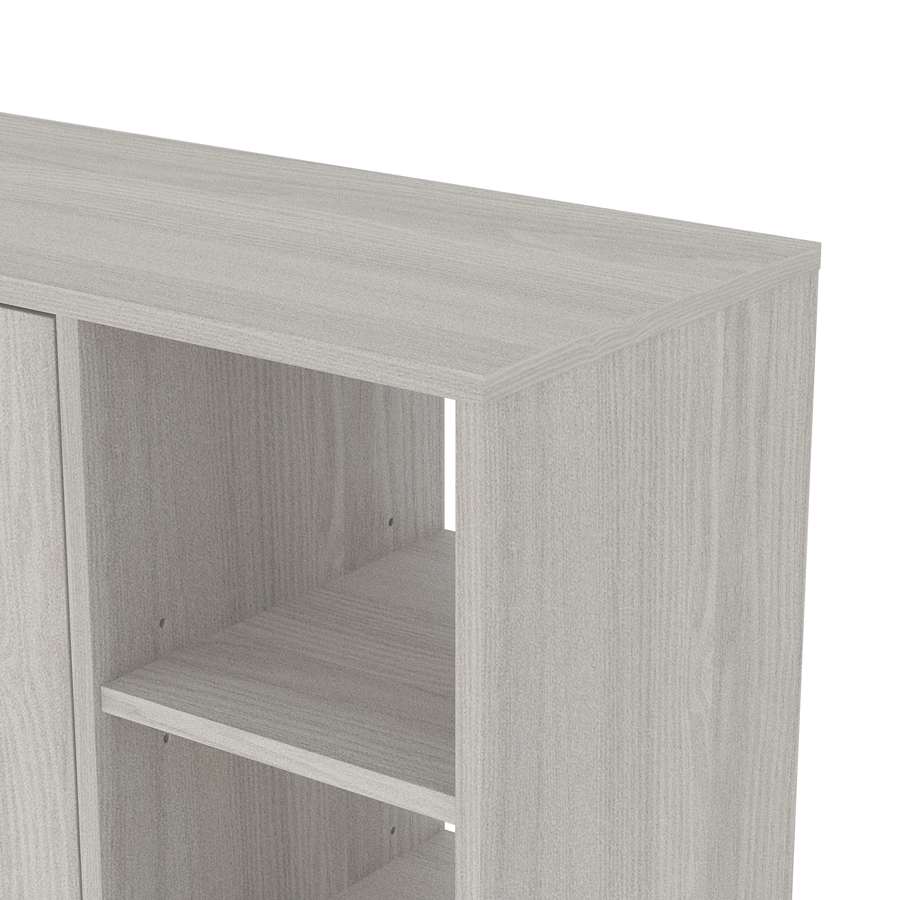Bideford Tall Shoe Storage Light Grey 2 Doors 12 Shelves - Image 5
