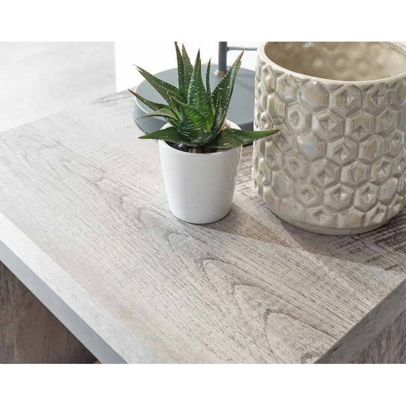 Boston Side Table Metal & Wood Grey 1 Shelf - Image 4