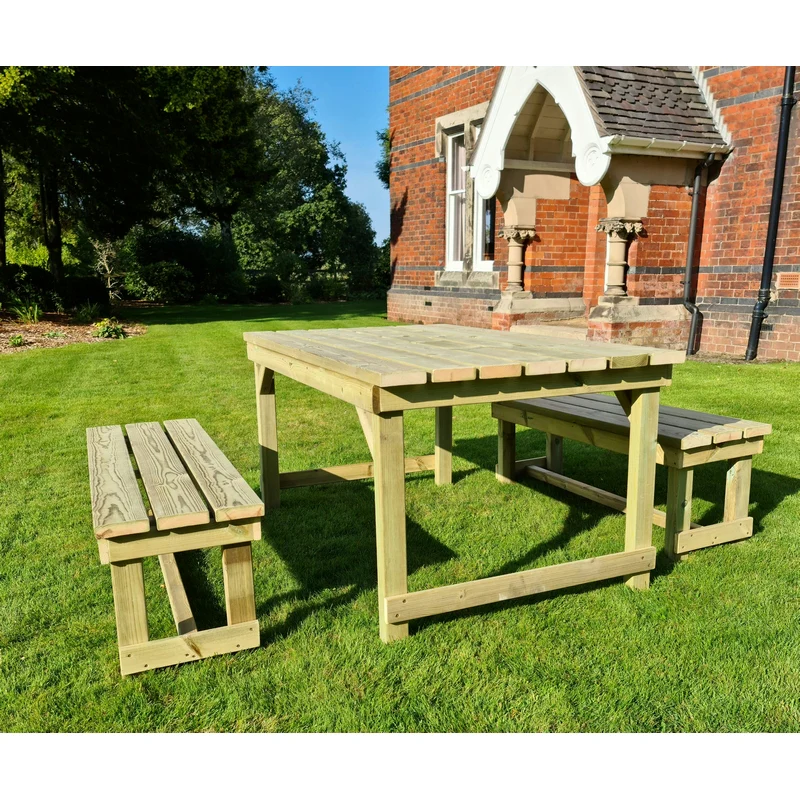 Butchers Garden Picnic Table by Croft - 6 Seats - Image 2