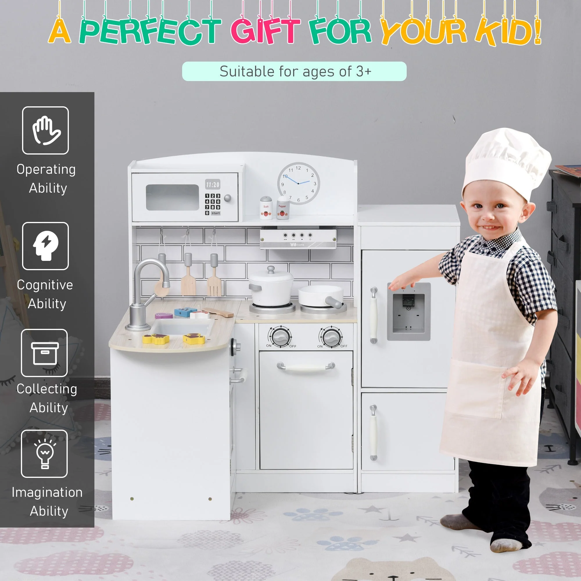 Childrens Electronic Cooking Kitchen Toy w/ Microwave - Image 3