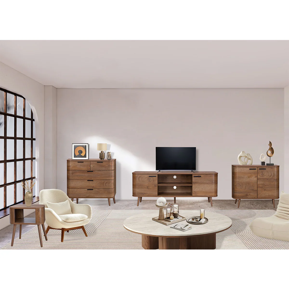 Copenhagen Chest of Drawers Dark Brown 3 Drawers - Image 3