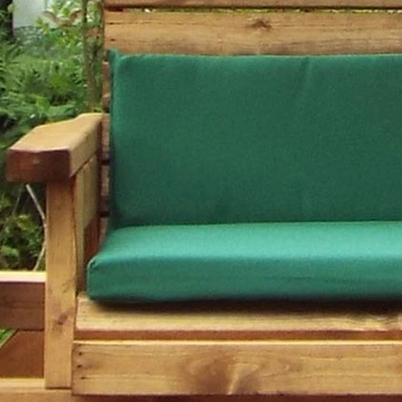 Deluxe Garden Planter Bench by Charles Taylor - 2 Seats Green Cushions - Image 4