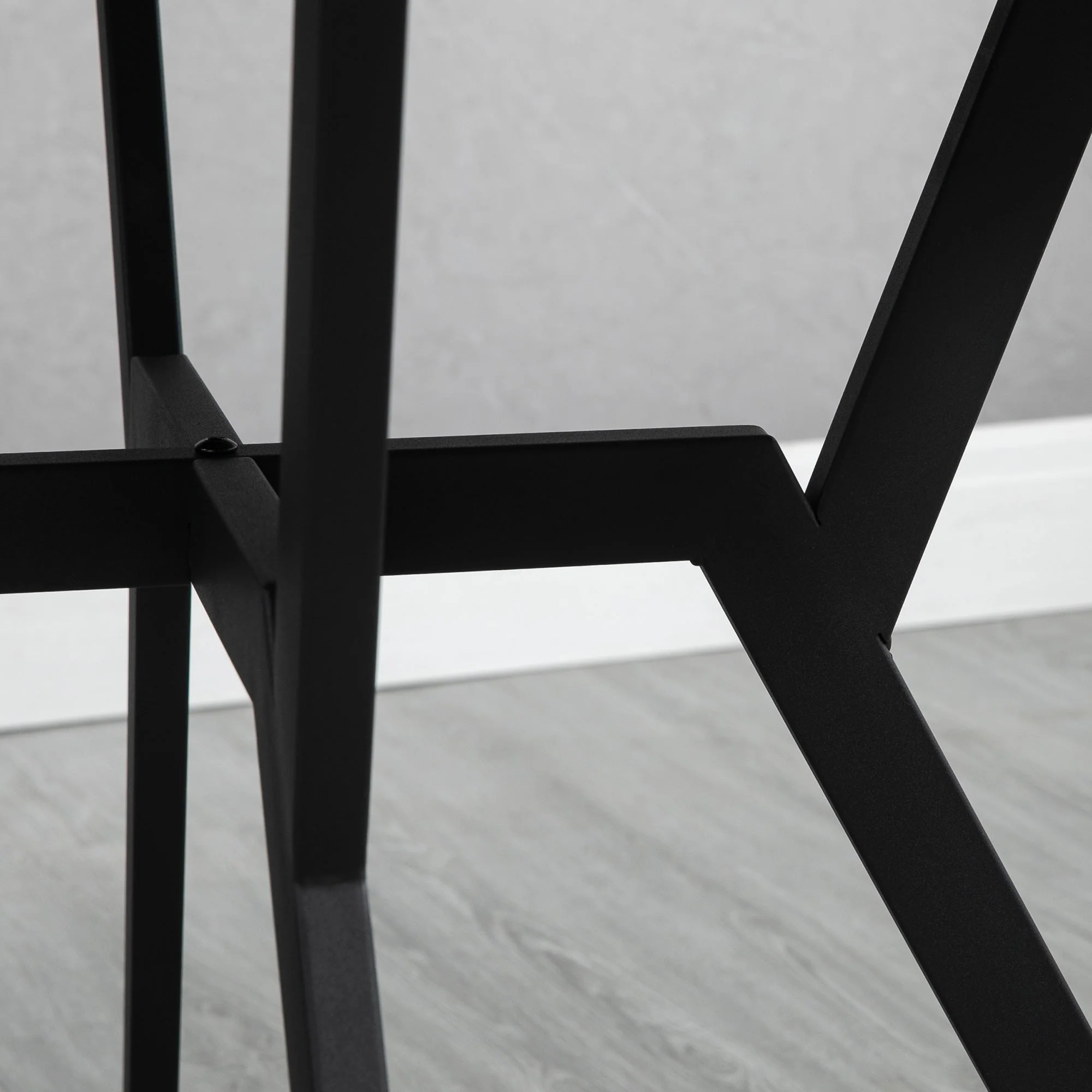 Dining Room Table with Black Legs Anti-slip Foot Pads for Living Room Dining Room 90 x 76 cm Brown - Image 9