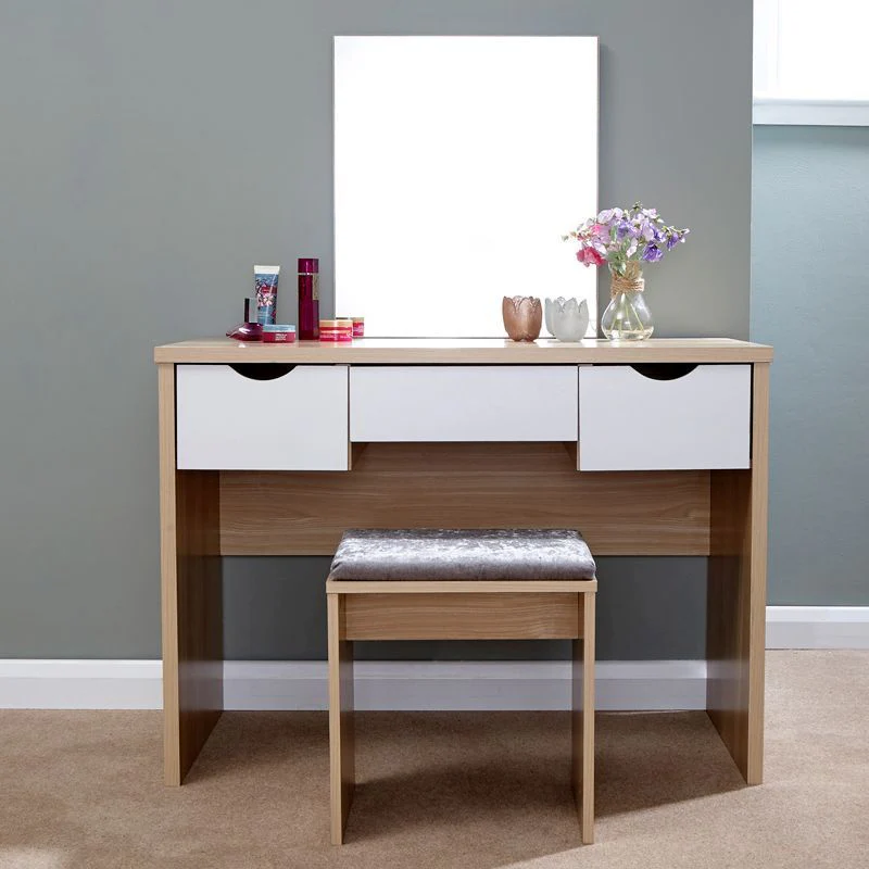 Elizabeth Tall Dressing Table Natural 3 Drawers - Image 2