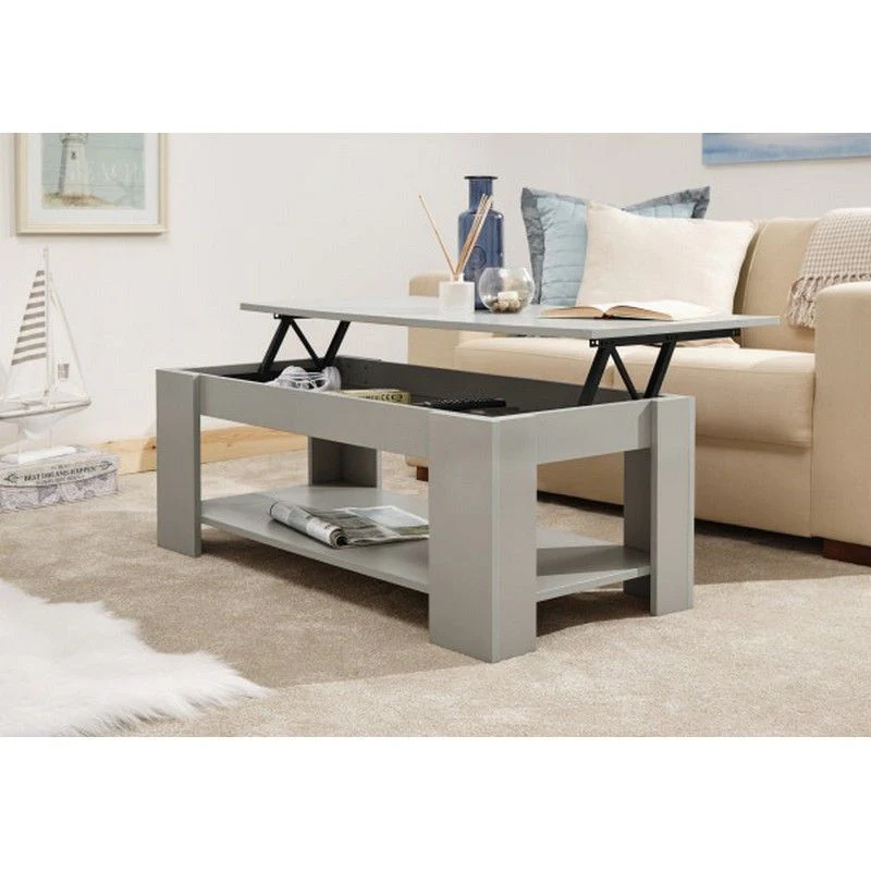 Ember Extending Coffee Table Grey 1 Shelf 105cm - Image 3