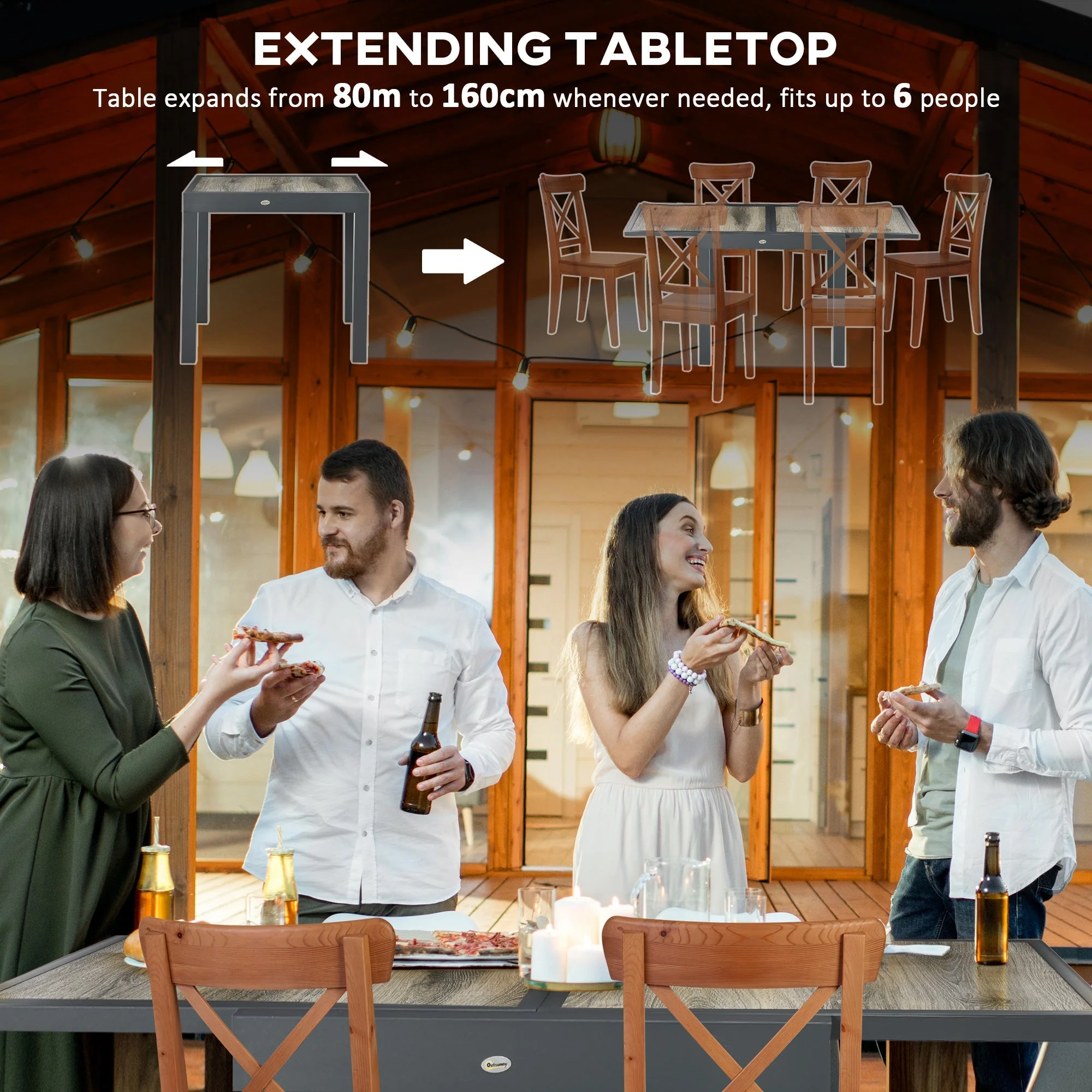 Extending Garden Table - Image 3