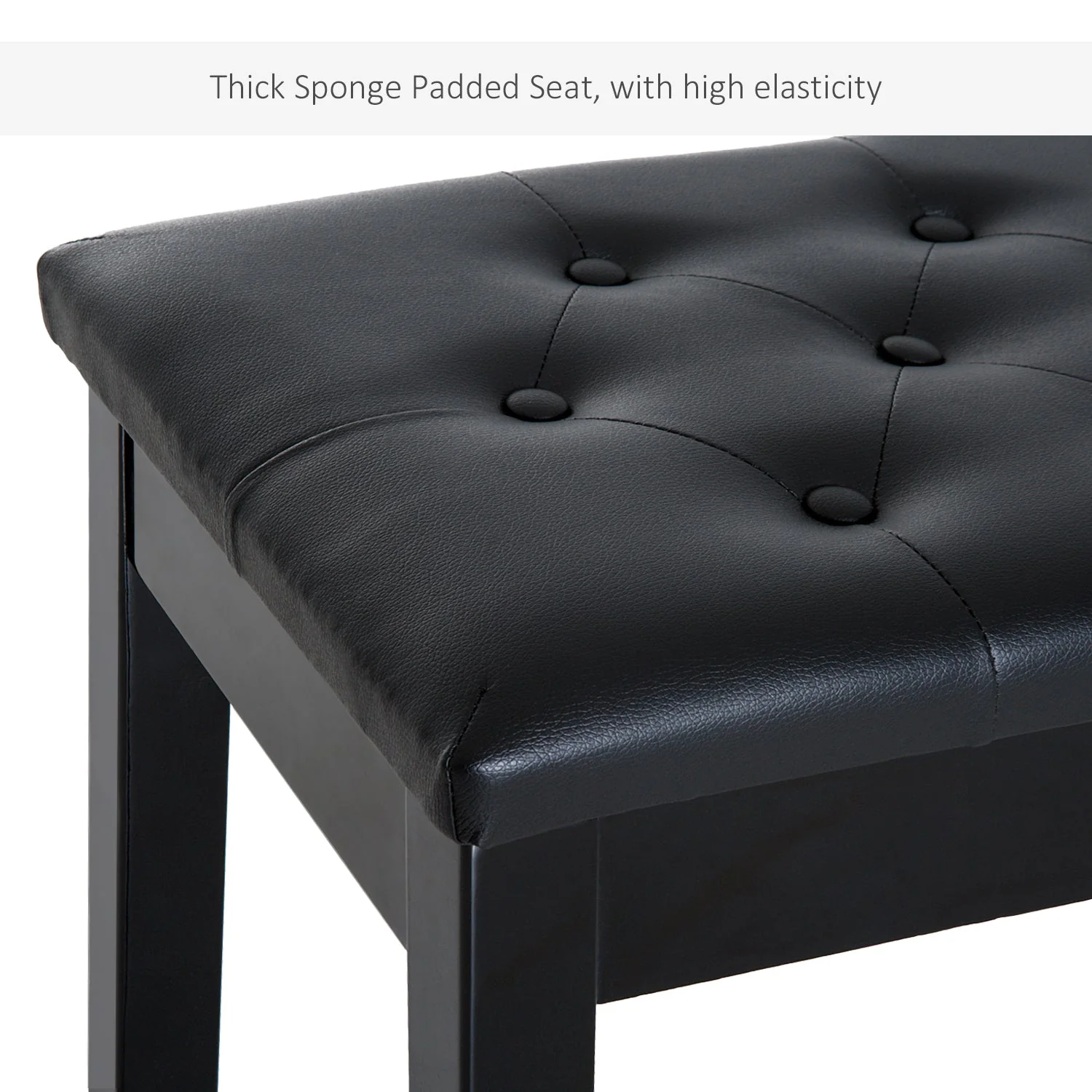 Faux Leather Piano Bench - Image 5