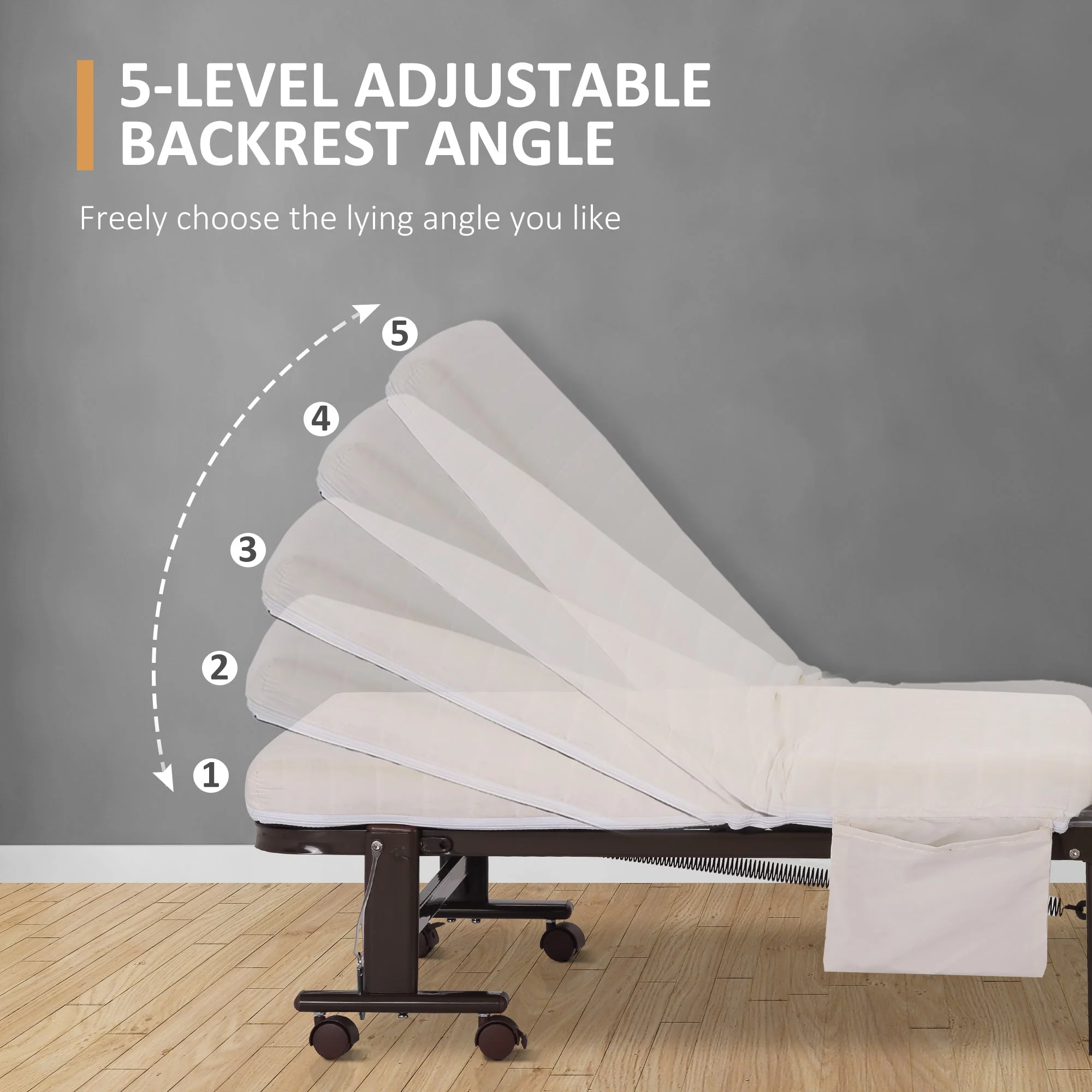 Folding Bed with Mattress - Image 6