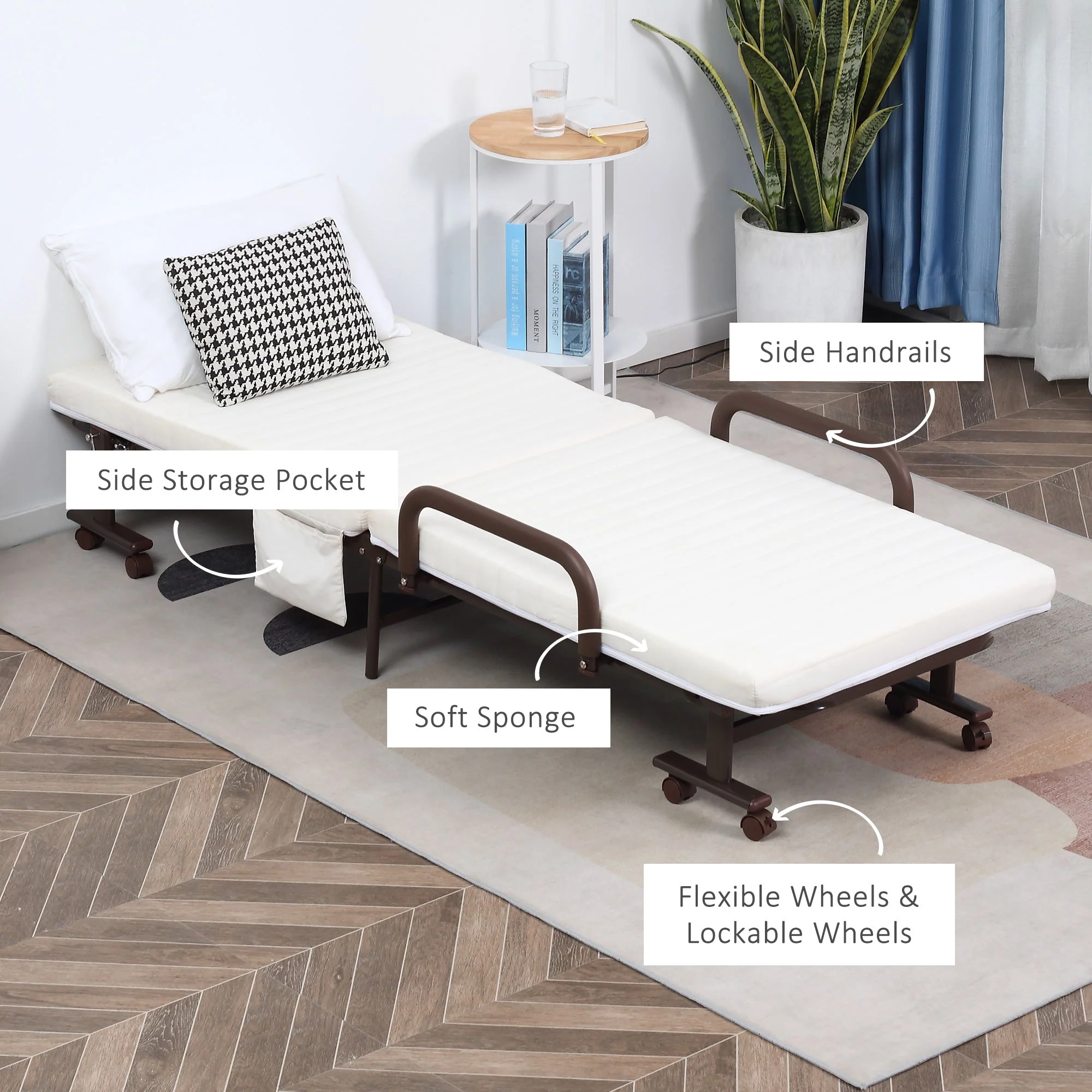 Folding Bed with Mattress - Image 7