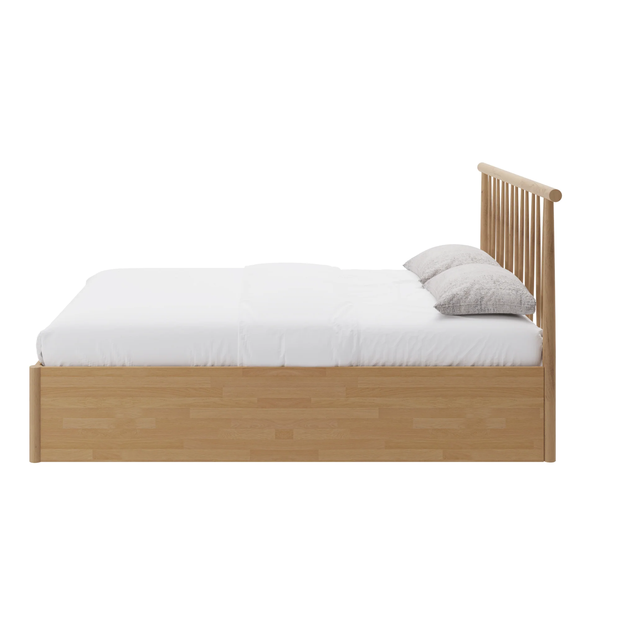 Fusum Small Double Ottoman Bed Oak 5 x 7ft - Image 5