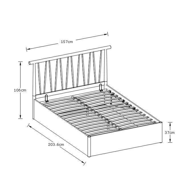 Fusum Small Double Ottoman Bed Oak 5 x 7ft - Image 6