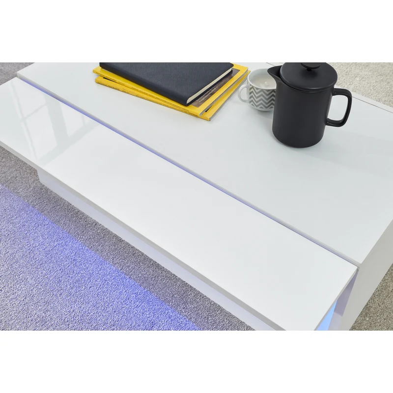 Galicia Extending Coffee Table White 1 Shelf 75cm - Image 4