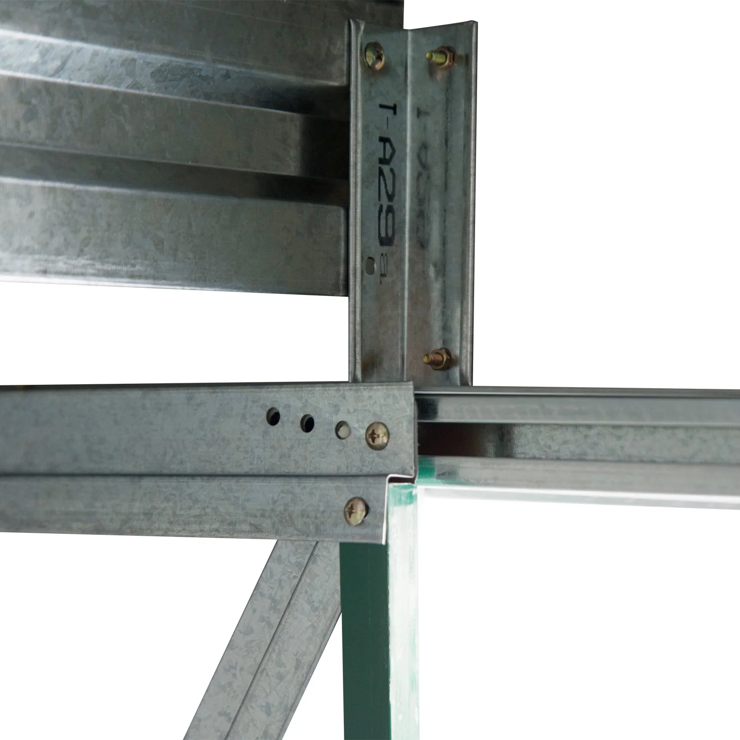Galvanised 7 x 4' Double Door Reverse Apex Garden Shed Lockable Steel Green by Steadfast - Image 9