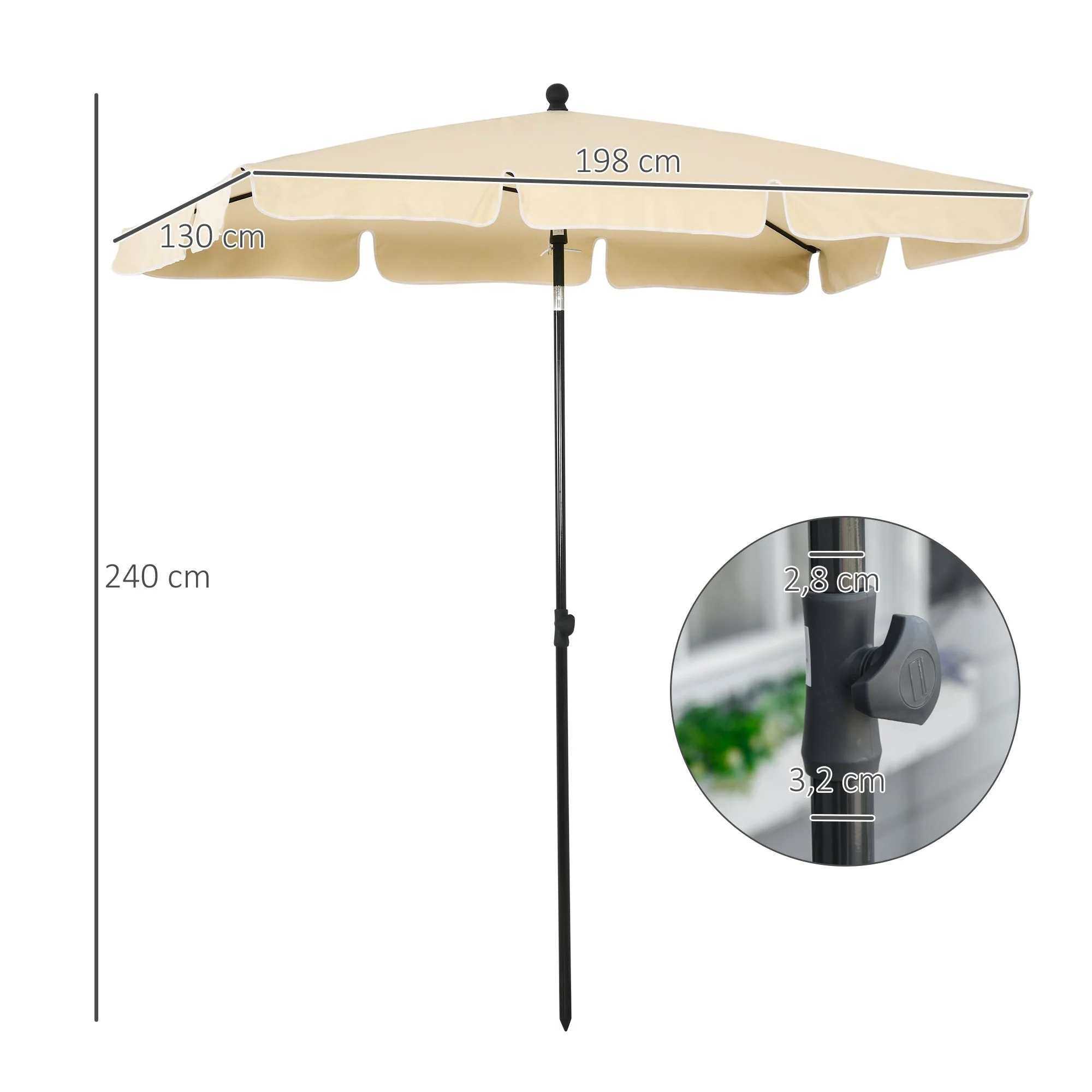Garden Parasol Umbrella - Image 3