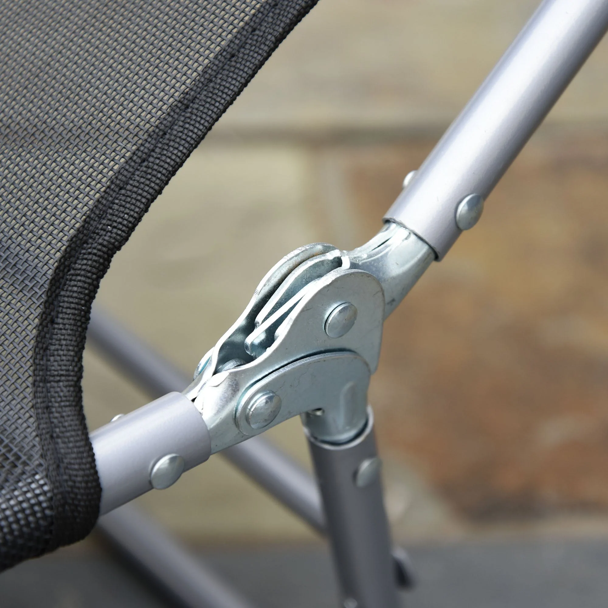 Garden Recliner Adjustable Sun Lounger-Black - Image 8