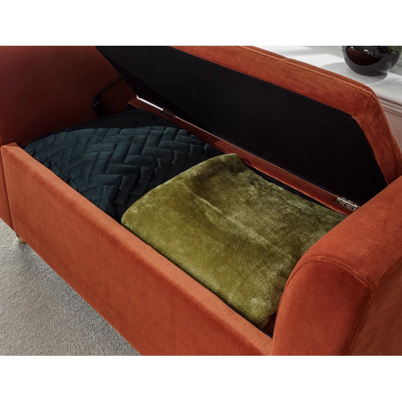 Genoa Window Seat Wood & Fabric Brown - Image 6