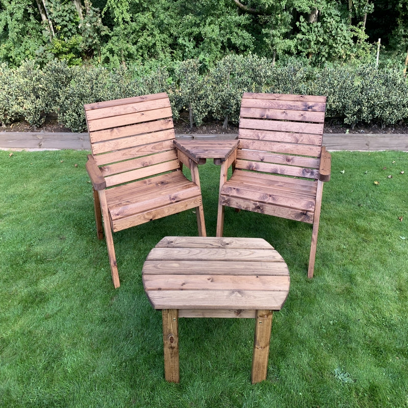 Grand Garden Tete a Tete by Charles Taylor - 2 Seats Green Cushions - Image 3