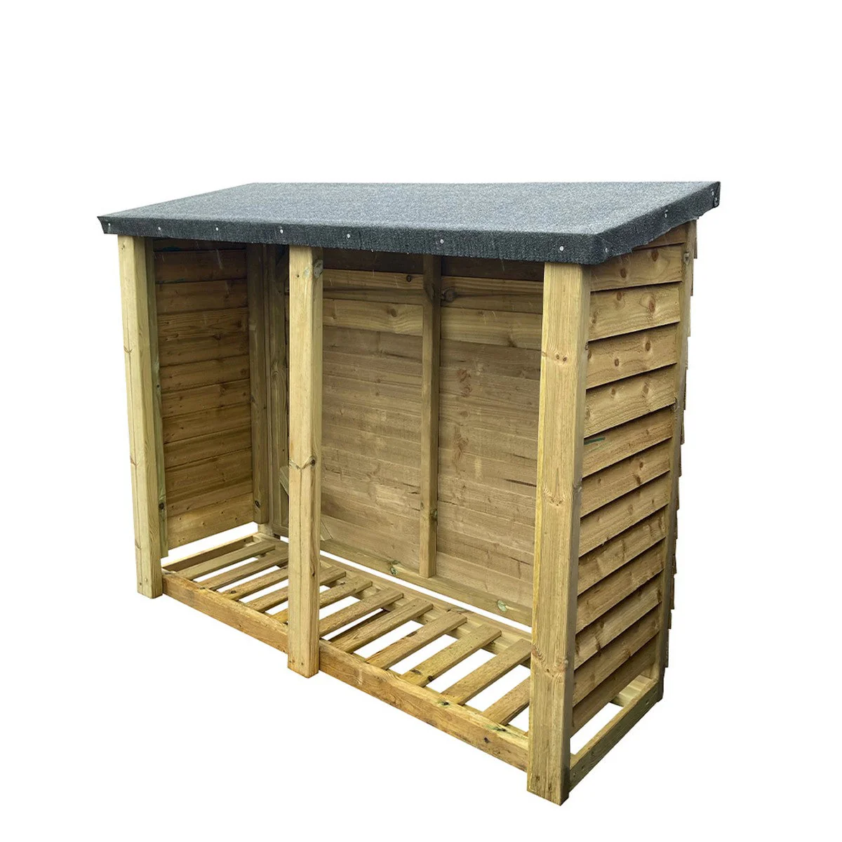 Heavy Duty Garden Log Store 150cm wide x 67cm deep by Churnet Valley - FLS45