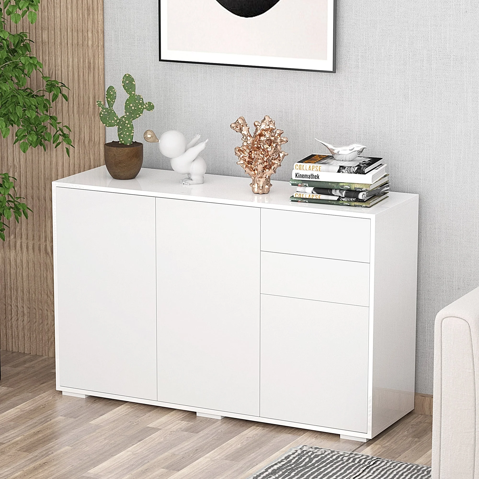 High Gloss Frame Sideboard - Image 2