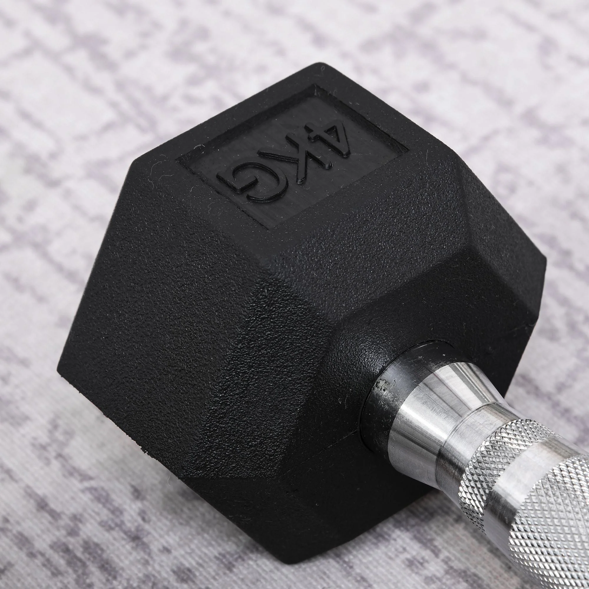Homcom 2x4kg Rubber Dumbbell Sports Hex Weights Sets Home Gym Fitness Hexagonal Dumbbells Kit Weight Lifting Exercise - Image 8