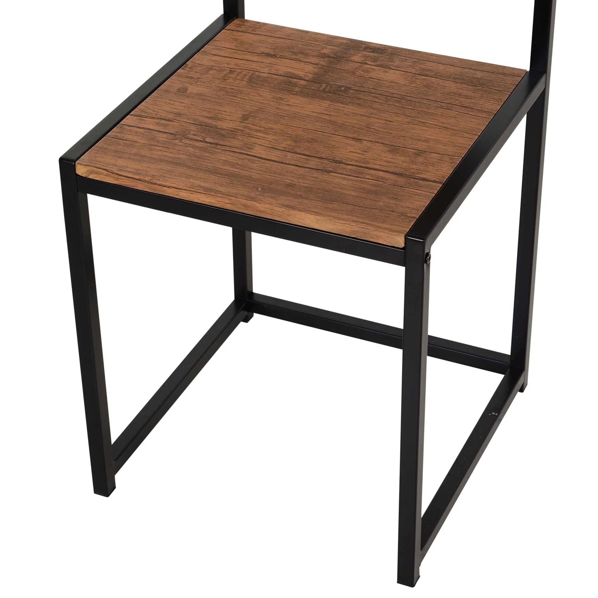 Homcom 3 Pcs Table Stool Set Industrial Design W/ Steel Frame Medium-Density Fibreboard Panels Living Room Bar Modern Furniture - Image 9