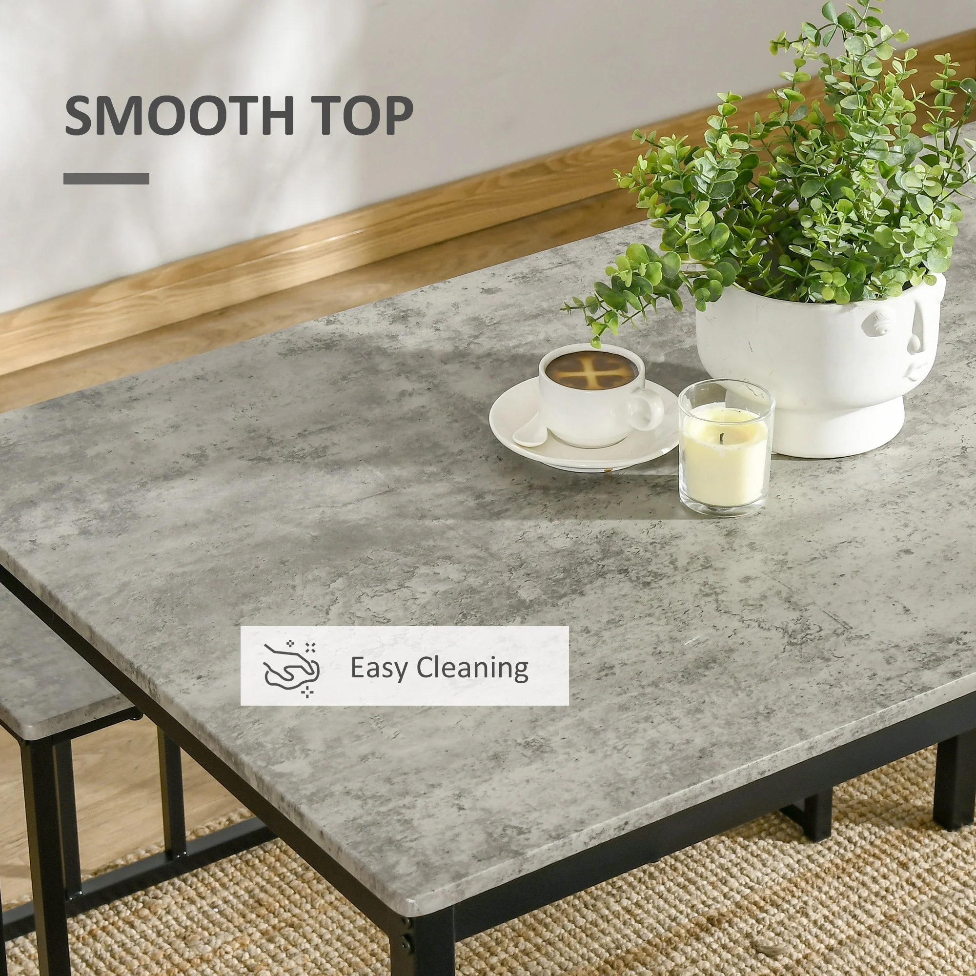 Homcom Dining Table And Chairs Set For 4 People - Image 6