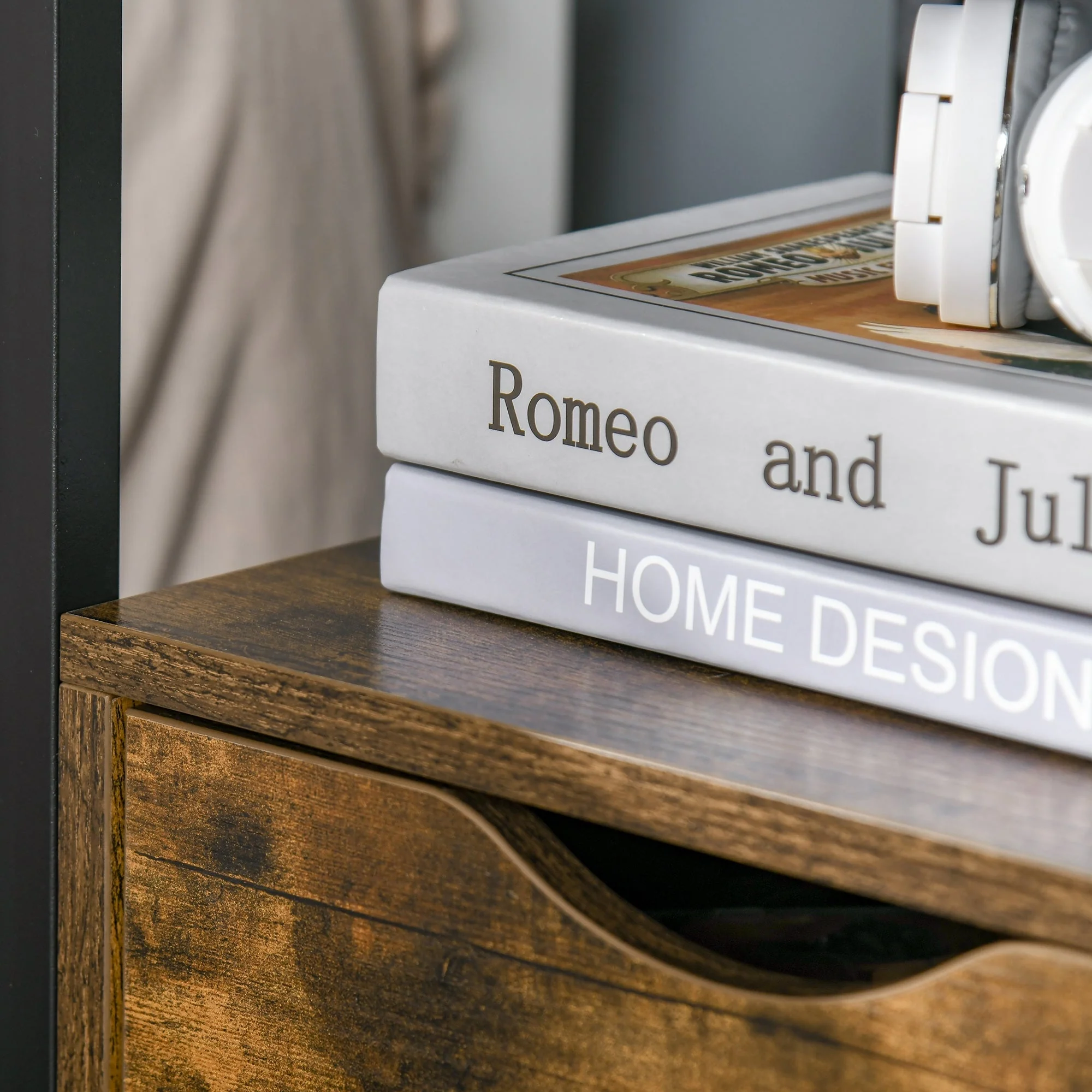 Homcom Industrial Side Table With Drawer - Image 8