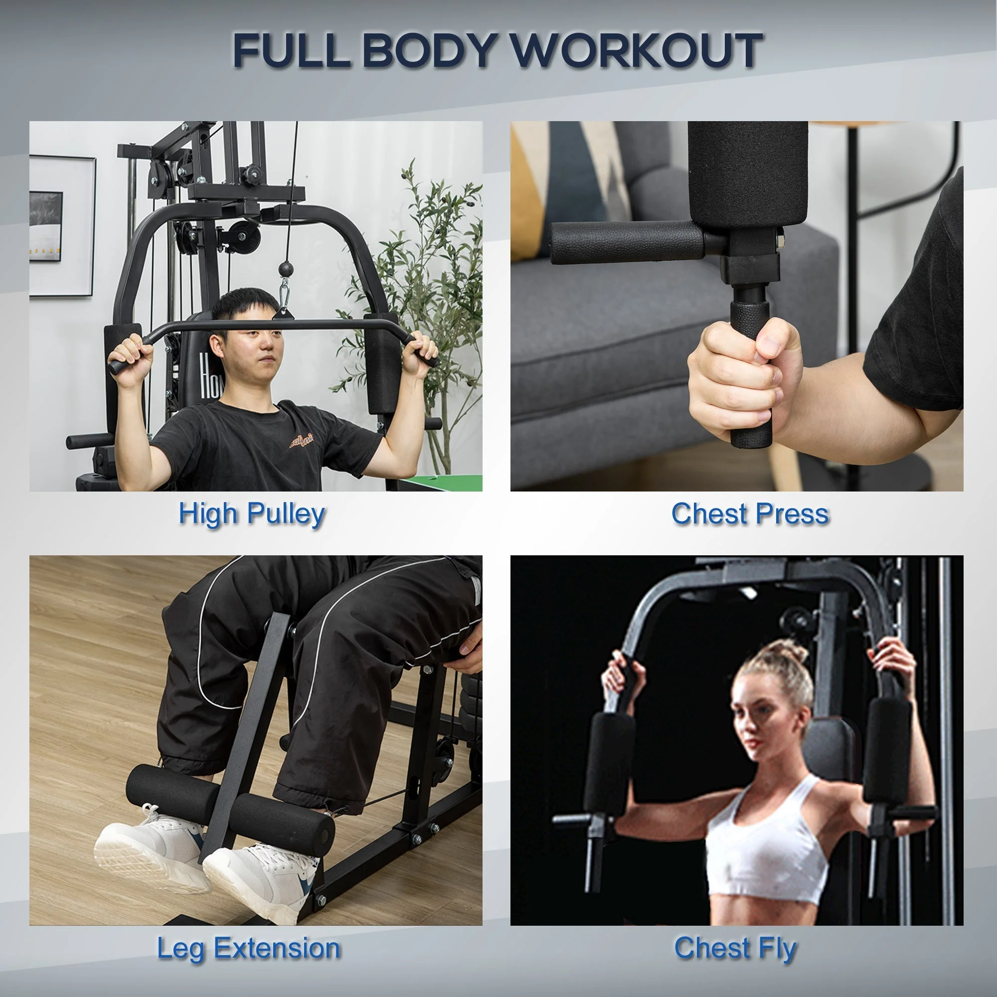 Homcom Multifunction Home Gym Machine - Image 4