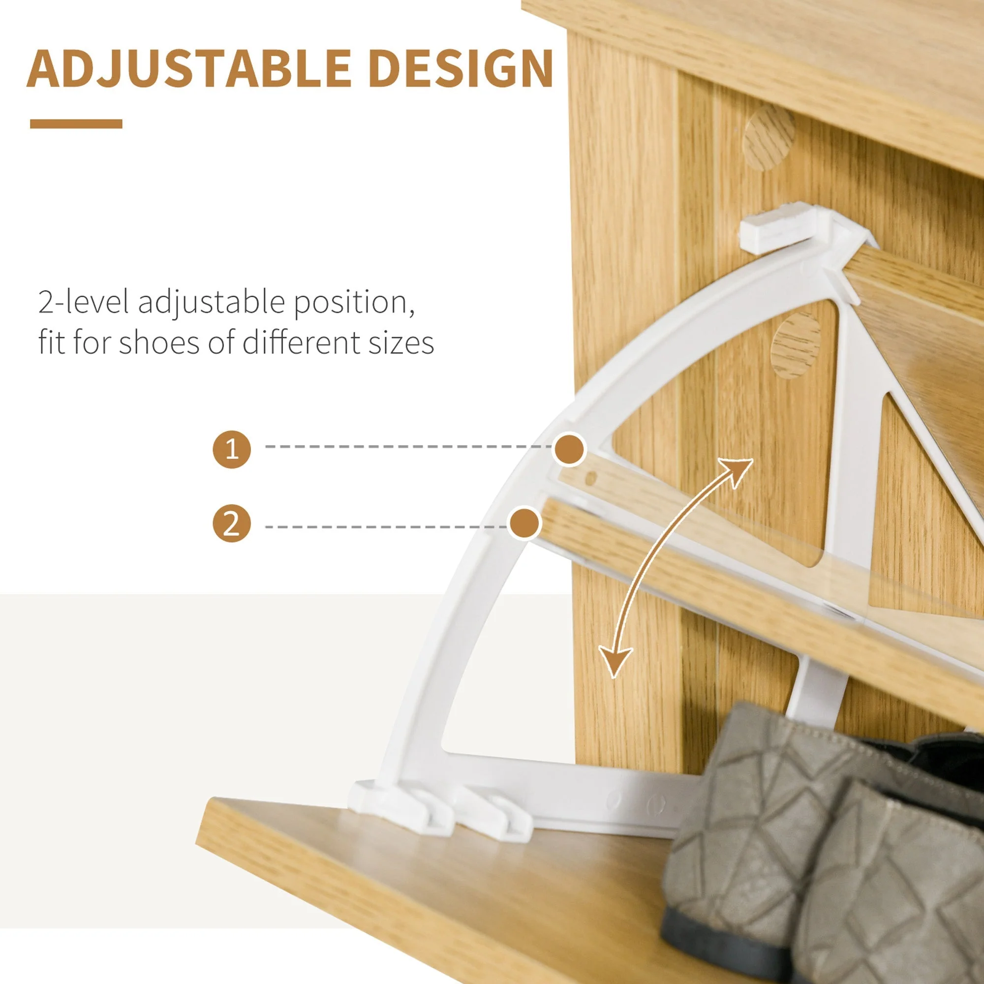 Homcom Narrow Shoe Cabinet - Image 5
